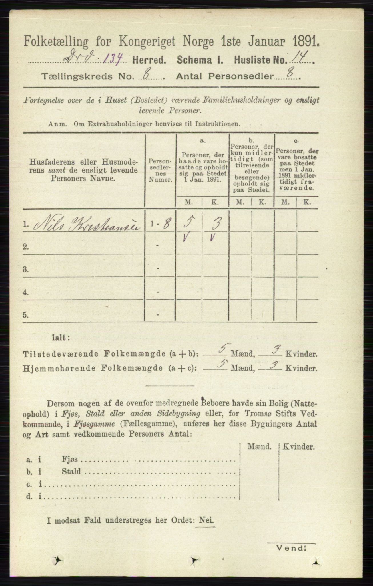 RA, 1891 census for 0817 Drangedal, 1891, p. 2589