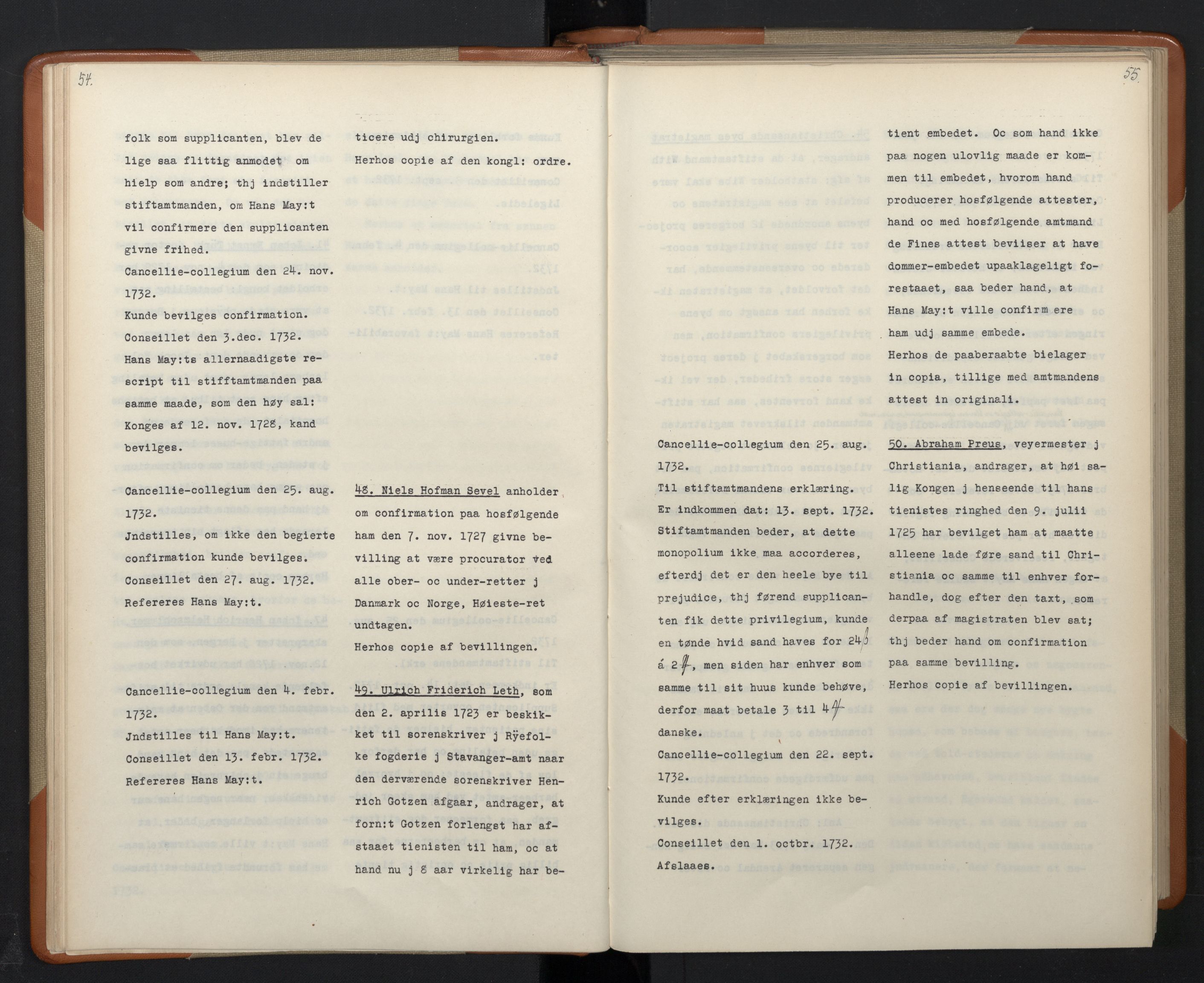 Avskriftsamlingen, AV/RA-EA-4022/F/Fa/L0095: Supplikker, 1732, p. 31