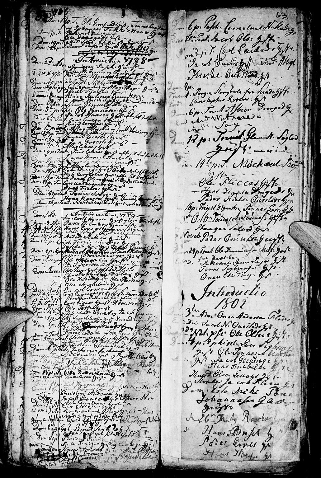 Flekkefjord sokneprestkontor, SAK/1111-0012/F/Fa/Fac/L0001: Parish register (official) no. A 1, 1773-1806, p. 62-63