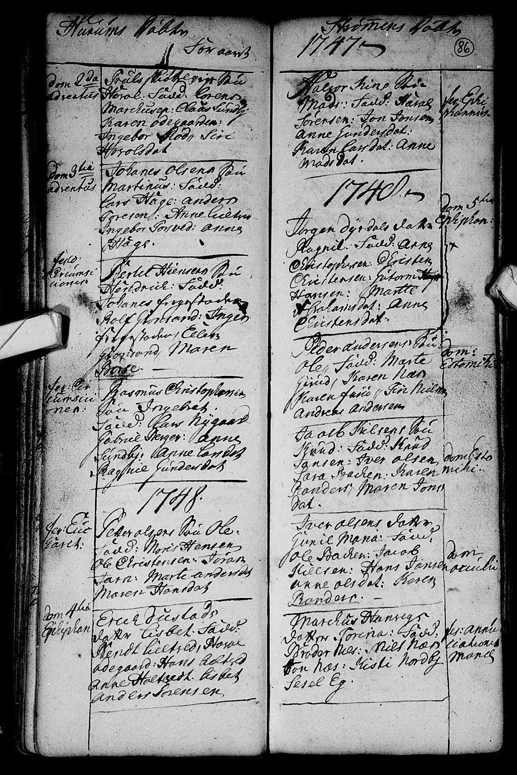 Hurum kirkebøker, AV/SAKO-A-229/F/Fa/L0002: Parish register (official) no. 2, 1733-1757, p. 86