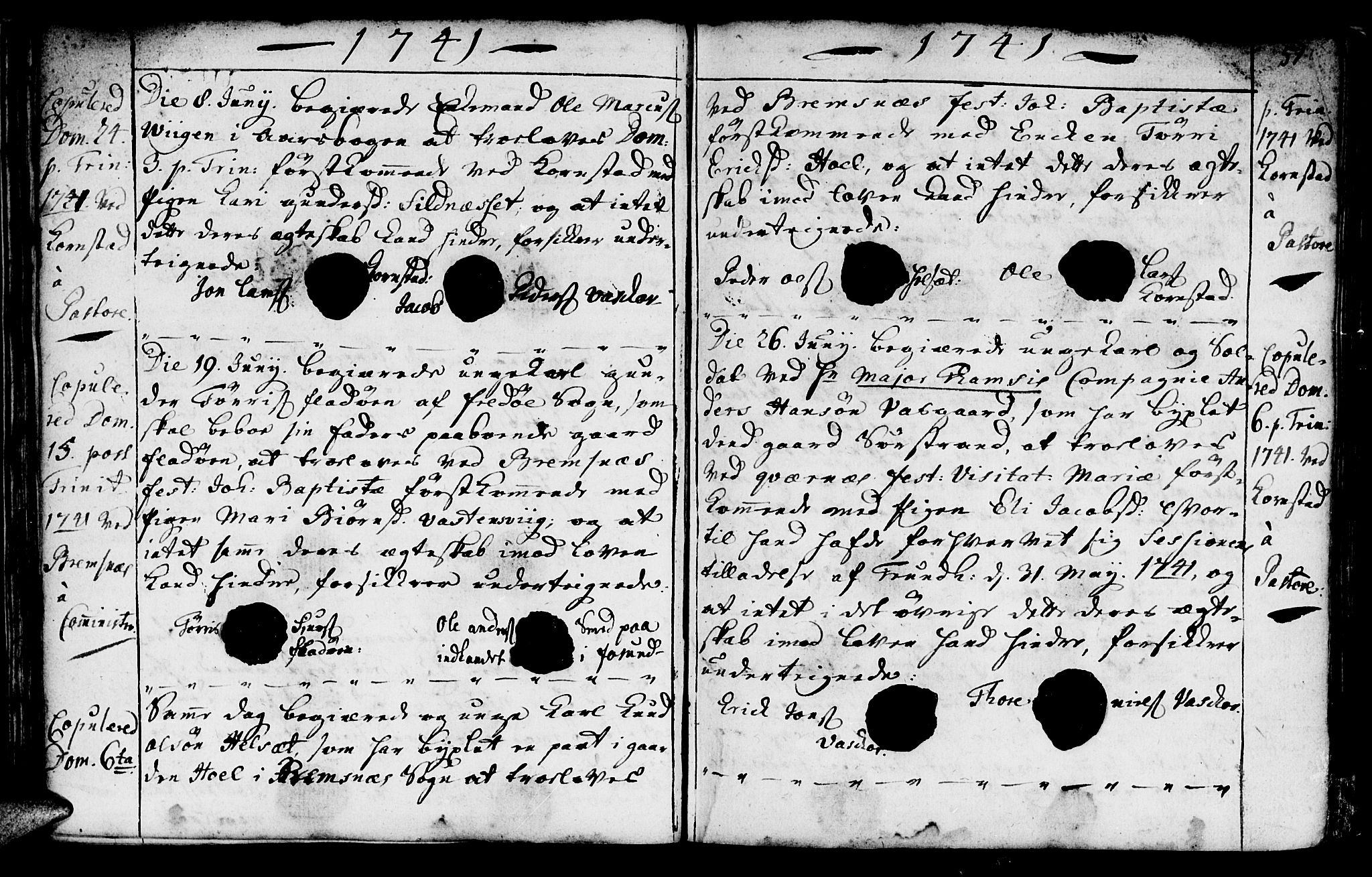 Ministerialprotokoller, klokkerbøker og fødselsregistre - Møre og Romsdal, AV/SAT-A-1454/568/L0792: Parish register (official) no. 568A01, 1737-1749, p. 50-51