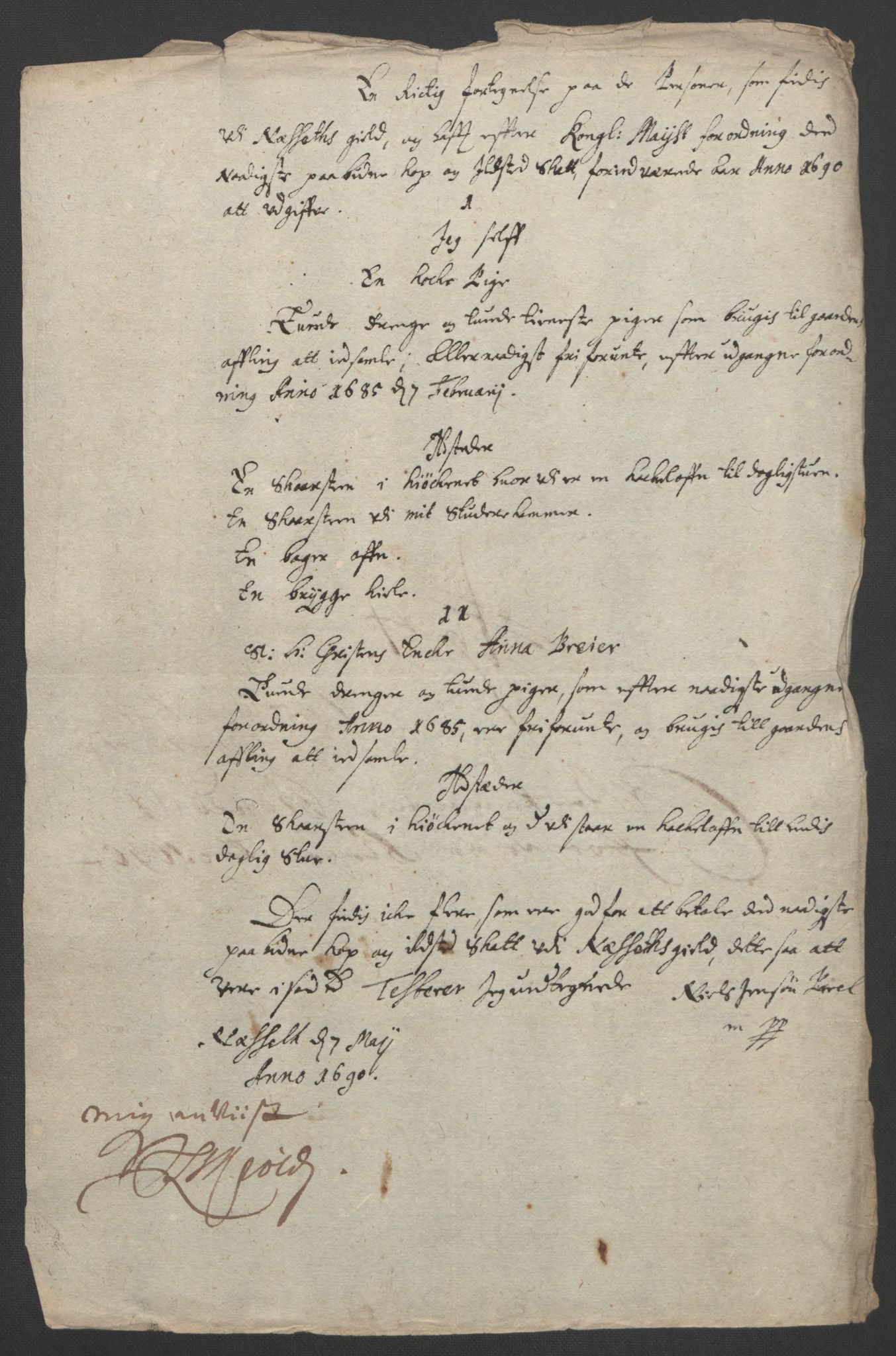 Rentekammeret inntil 1814, Reviderte regnskaper, Fogderegnskap, AV/RA-EA-4092/R55/L3649: Fogderegnskap Romsdal, 1690-1691, p. 116