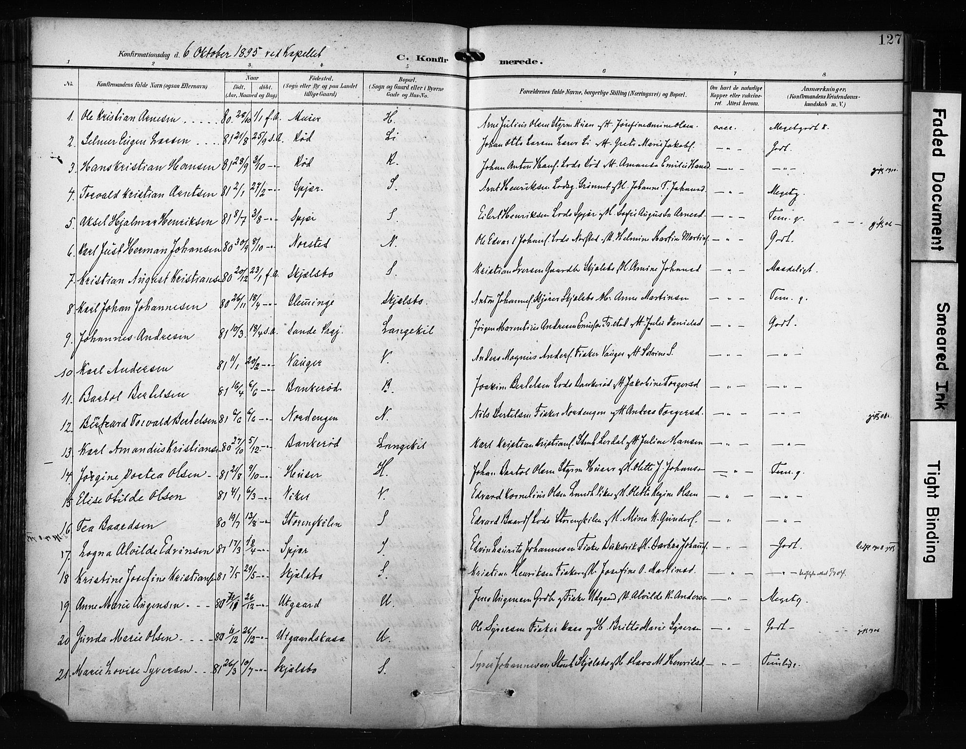 Hvaler prestekontor Kirkebøker, AV/SAO-A-2001/F/Fa/L0009: Parish register (official) no. I 9, 1895-1906, p. 127