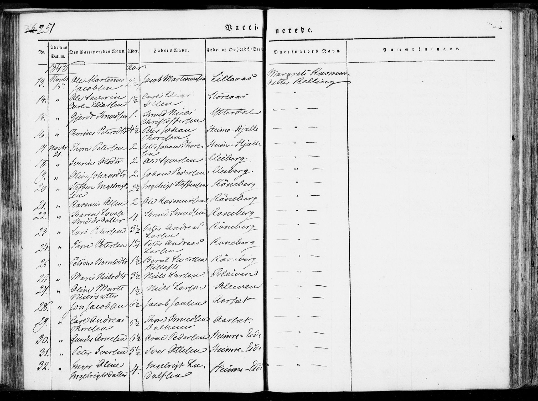 Ministerialprotokoller, klokkerbøker og fødselsregistre - Møre og Romsdal, AV/SAT-A-1454/519/L0248: Parish register (official) no. 519A07, 1829-1860, p. 251