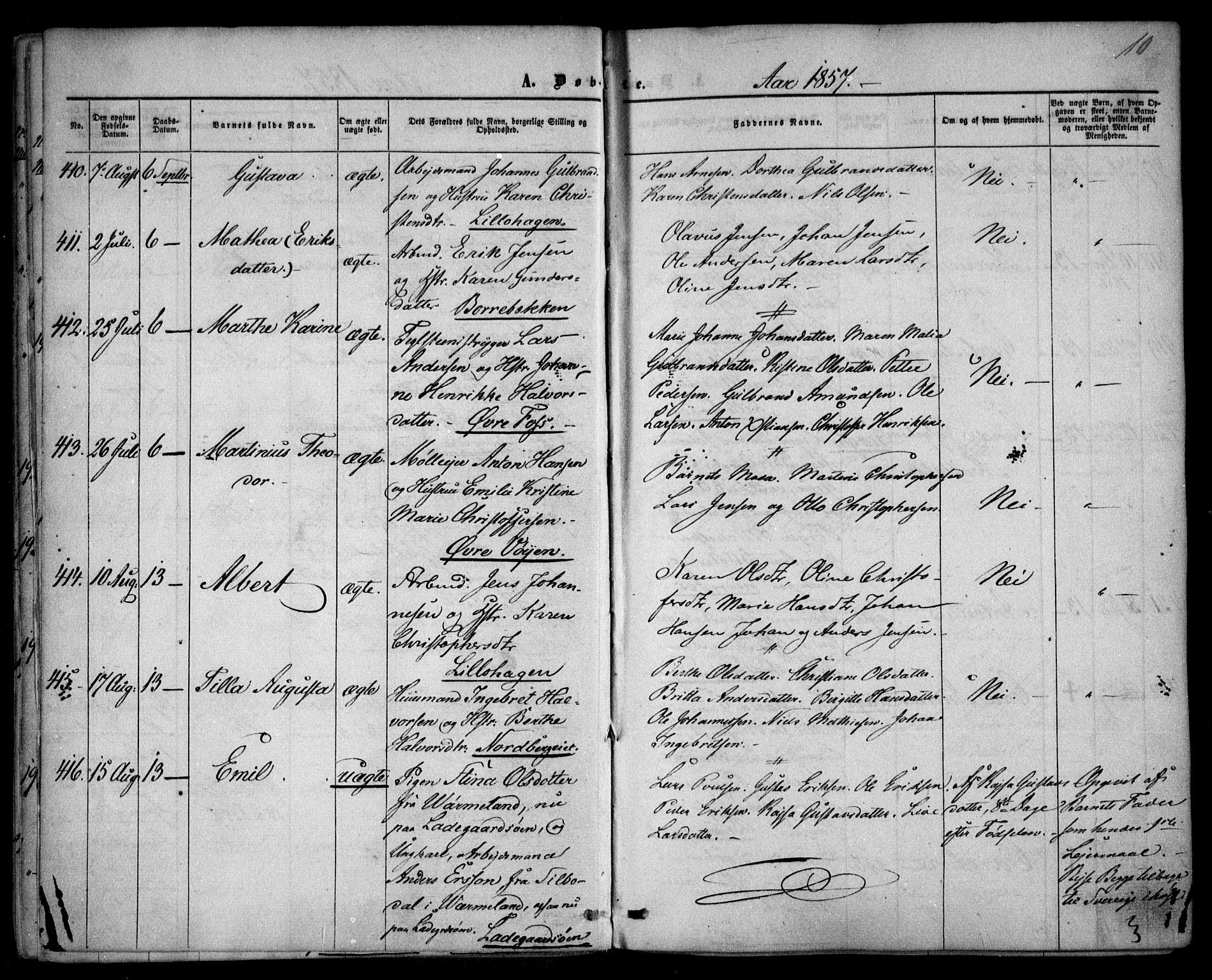 Vestre Aker prestekontor Kirkebøker, SAO/A-10025/F/Fa/L0003: Parish register (official) no. 3, 1857-1868, p. 10