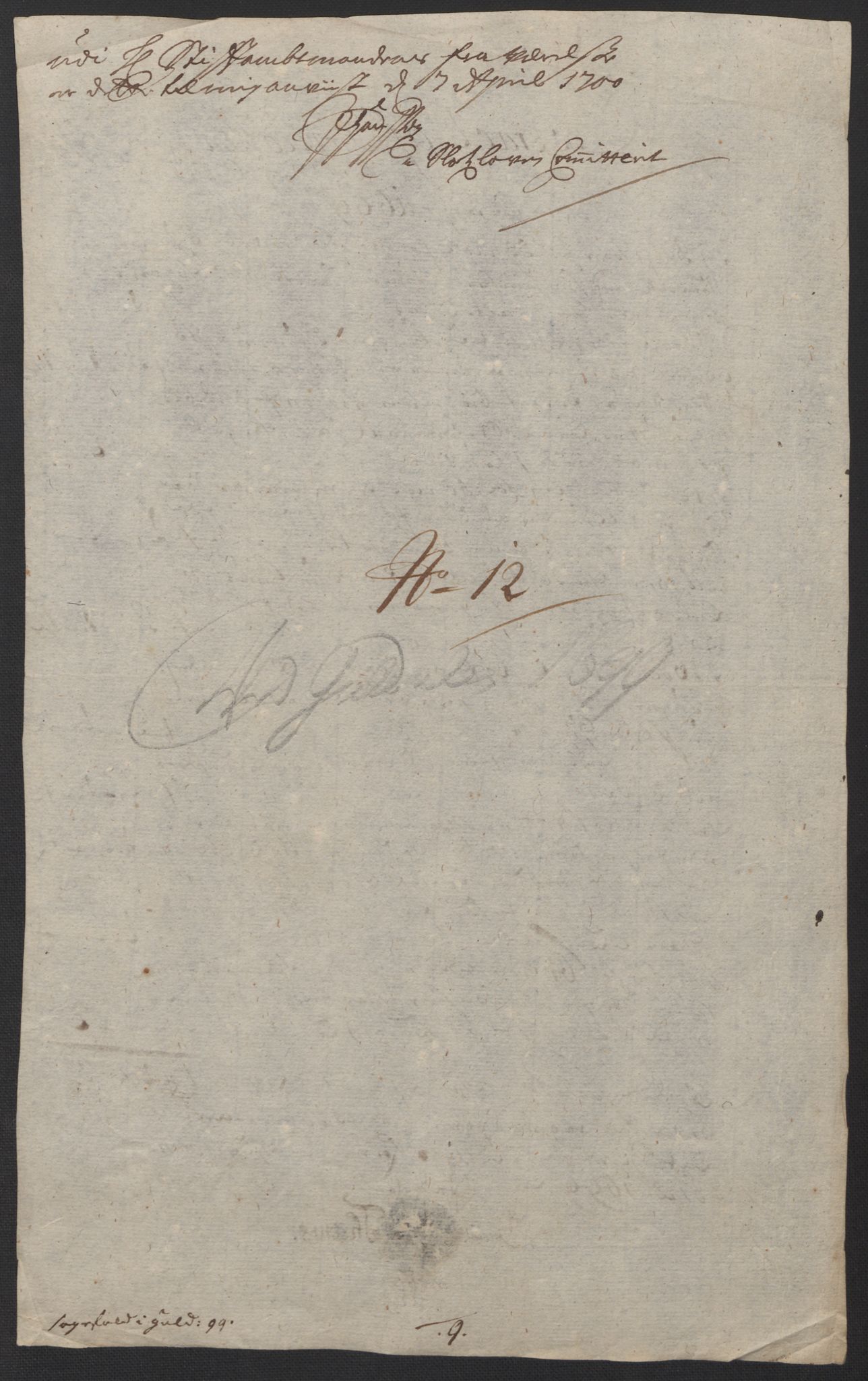 Rentekammeret inntil 1814, Reviderte regnskaper, Fogderegnskap, AV/RA-EA-4092/R60/L3949: Fogderegnskap Orkdal og Gauldal, 1699, p. 353