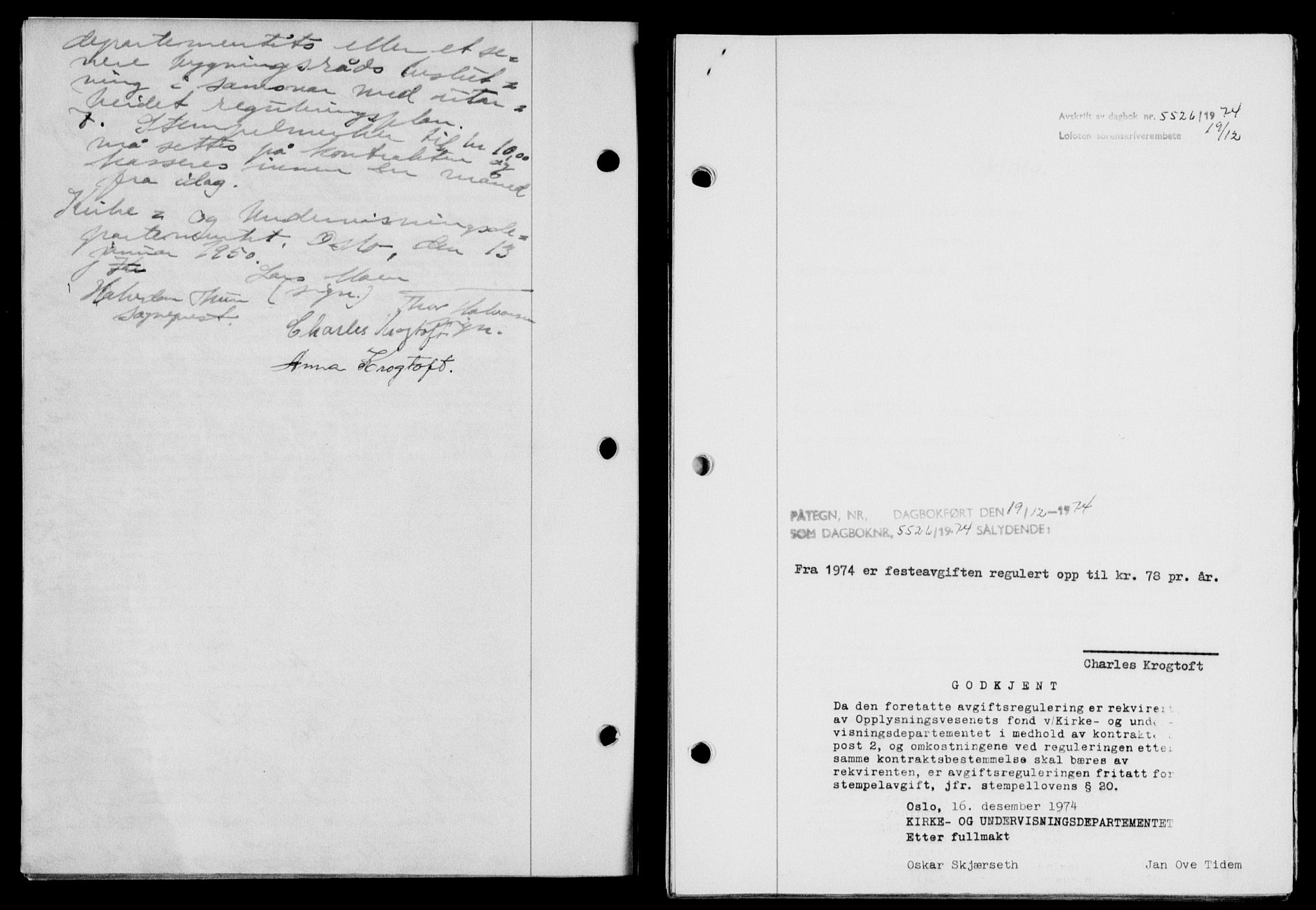 Lofoten sorenskriveri, SAT/A-0017/1/2/2C/L0023a: Mortgage book no. 23a, 1950-1950, Diary no: : 5526/1950