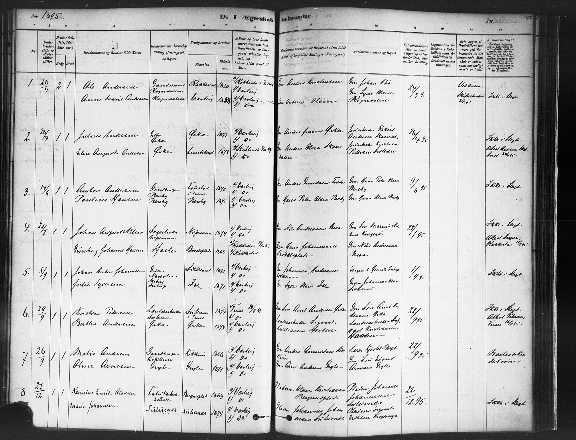 Varteig prestekontor Kirkebøker, SAO/A-10447a/F/Fa/L0002: Parish register (official) no. 2, 1878-1899, p. 187