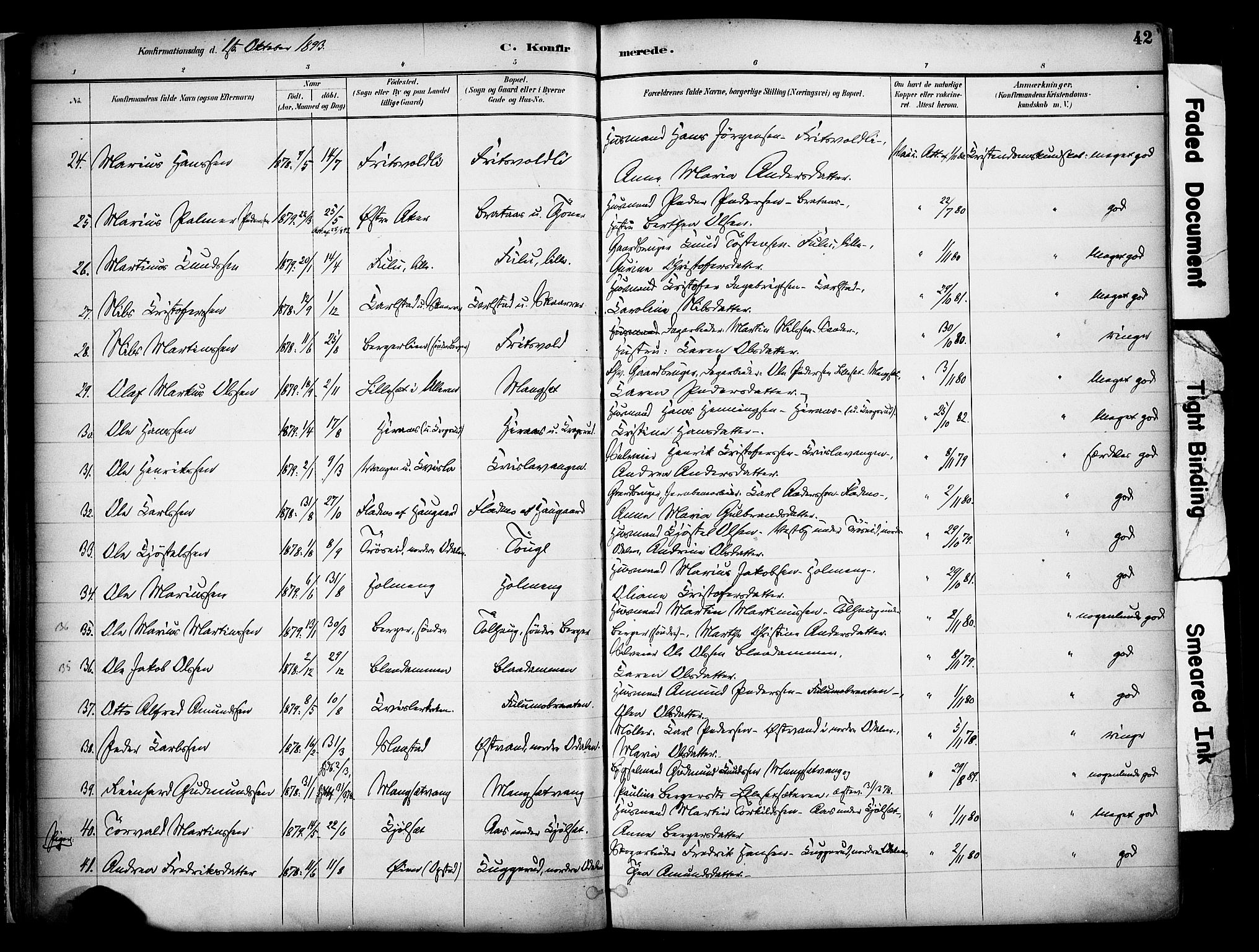 Sør-Odal prestekontor, AV/SAH-PREST-030/H/Ha/Haa/L0007: Parish register (official) no. 7, 1886-1925, p. 42