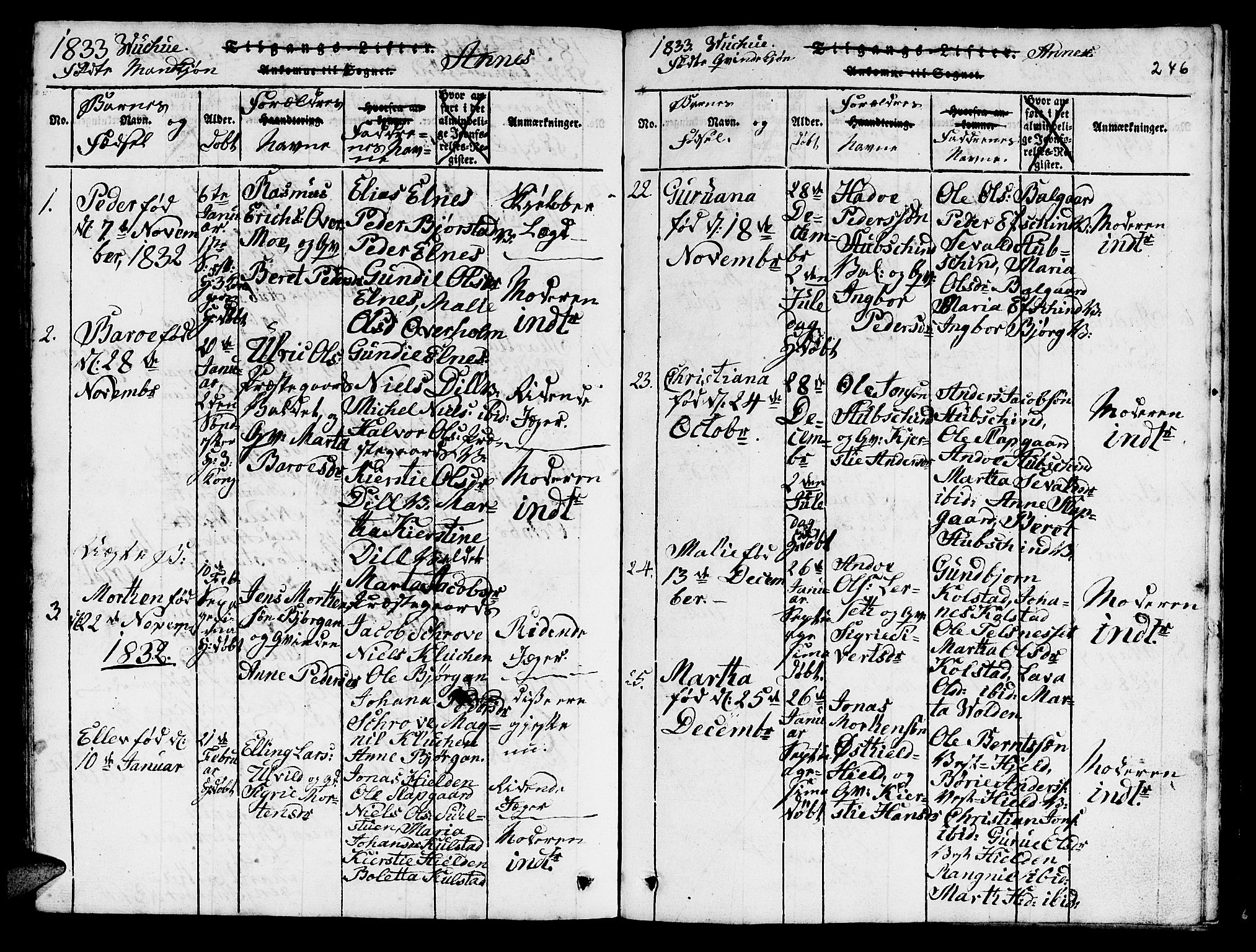 Ministerialprotokoller, klokkerbøker og fødselsregistre - Nord-Trøndelag, SAT/A-1458/724/L0265: Parish register (copy) no. 724C01, 1816-1845, p. 246