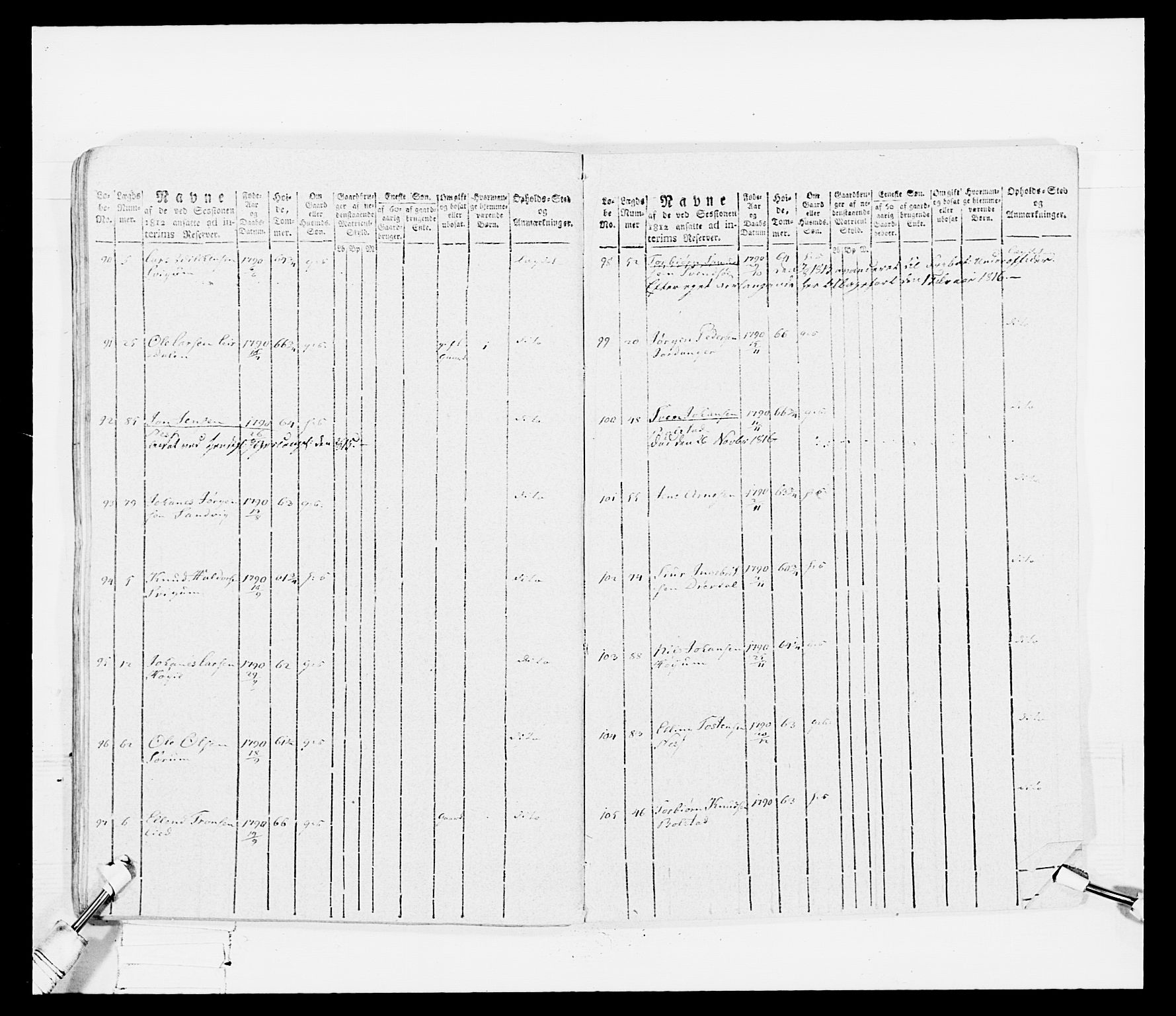 Generalitets- og kommissariatskollegiet, Det kongelige norske kommissariatskollegium, RA/EA-5420/E/Eh/L0099: Bergenhusiske nasjonale infanteriregiment, 1812, p. 117