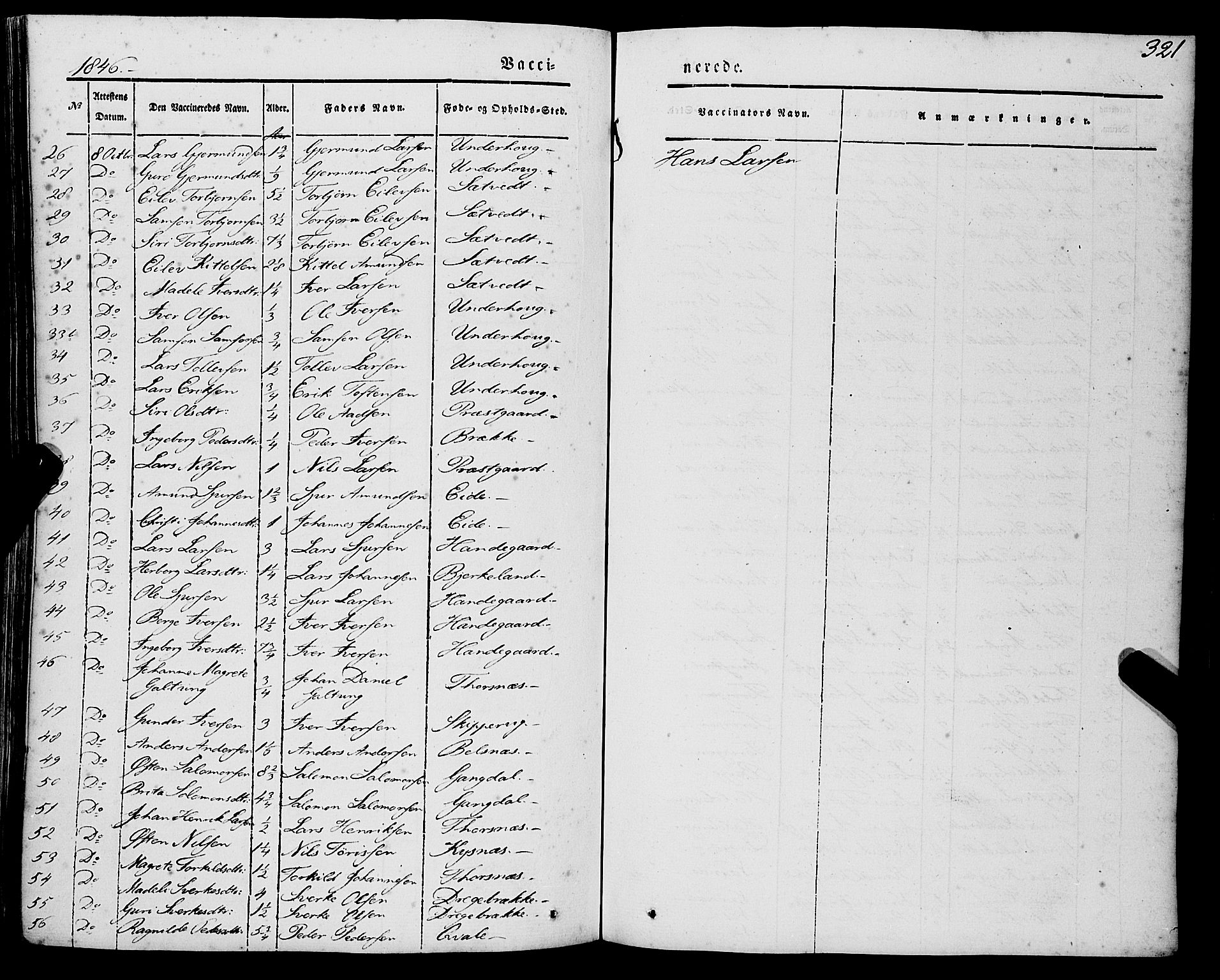 Strandebarm sokneprestembete, AV/SAB-A-78401/H/Haa: Parish register (official) no. A 7, 1844-1872, p. 321