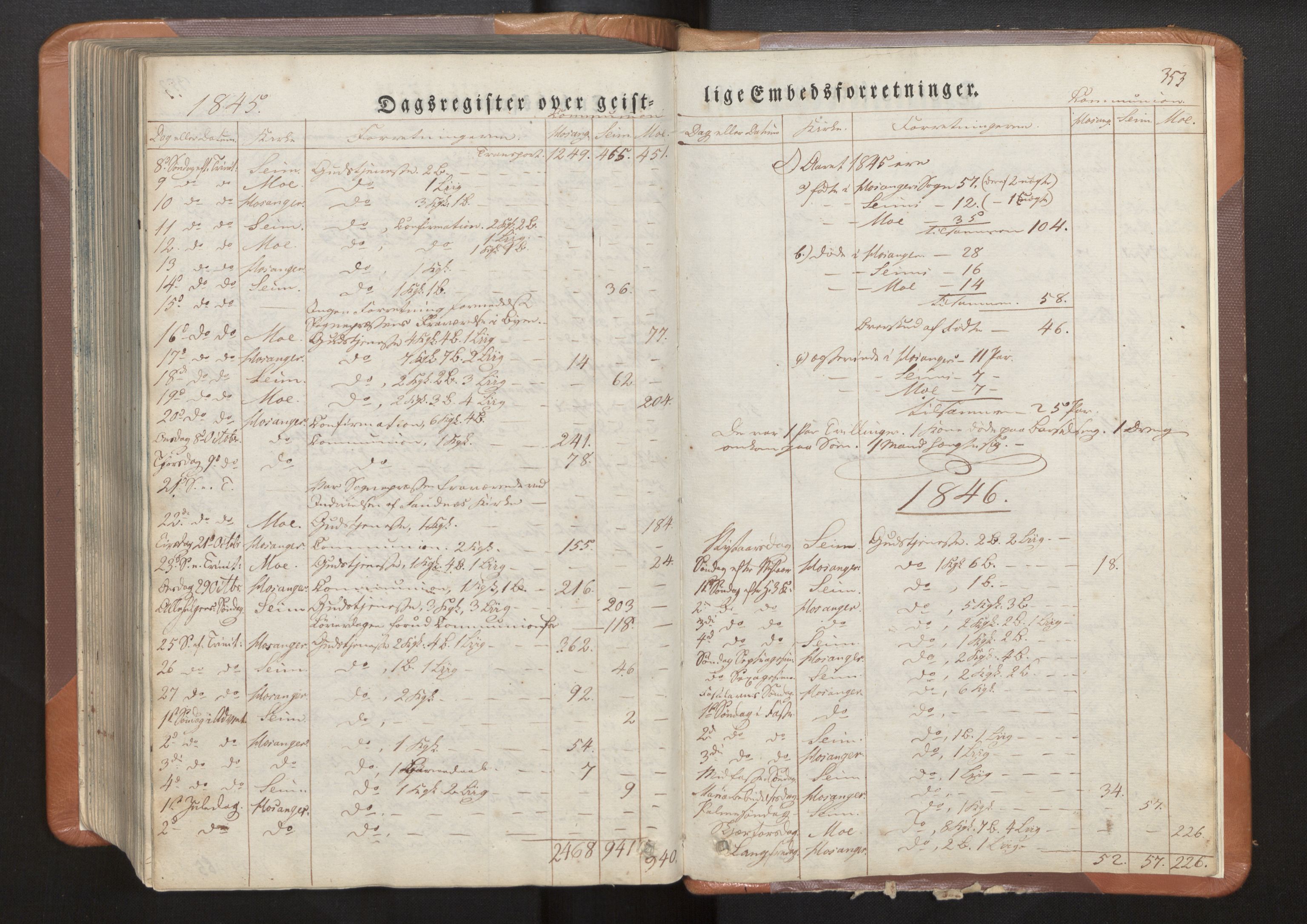 Hosanger sokneprestembete, SAB/A-75801/H/Haa: Parish register (official) no. A 7, 1835-1848, p. 353
