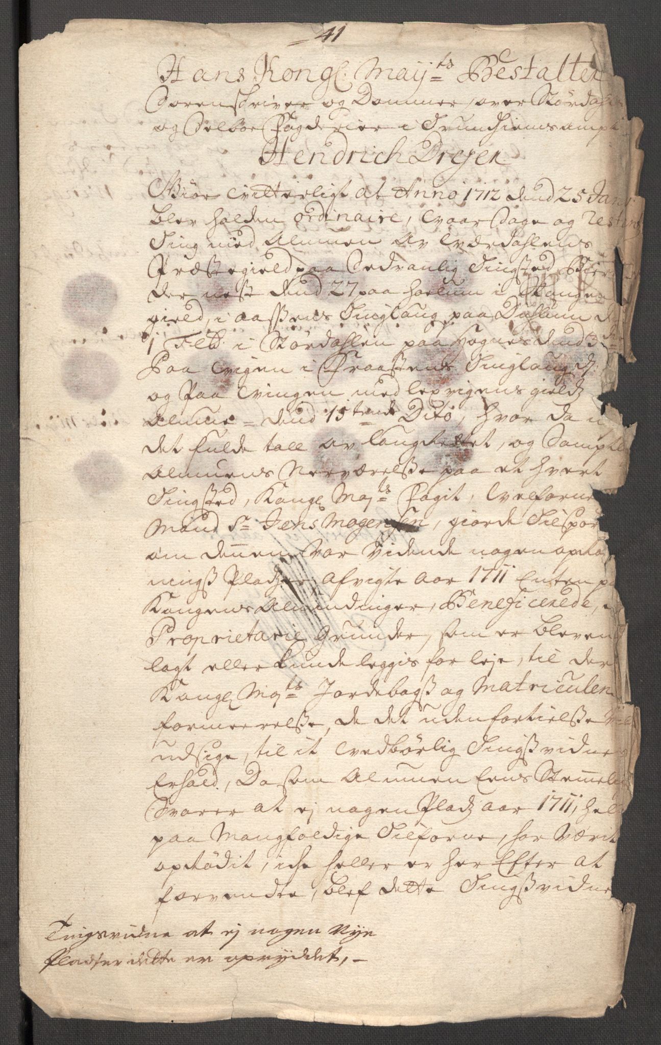 Rentekammeret inntil 1814, Reviderte regnskaper, Fogderegnskap, AV/RA-EA-4092/R62/L4201: Fogderegnskap Stjørdal og Verdal, 1711, p. 278