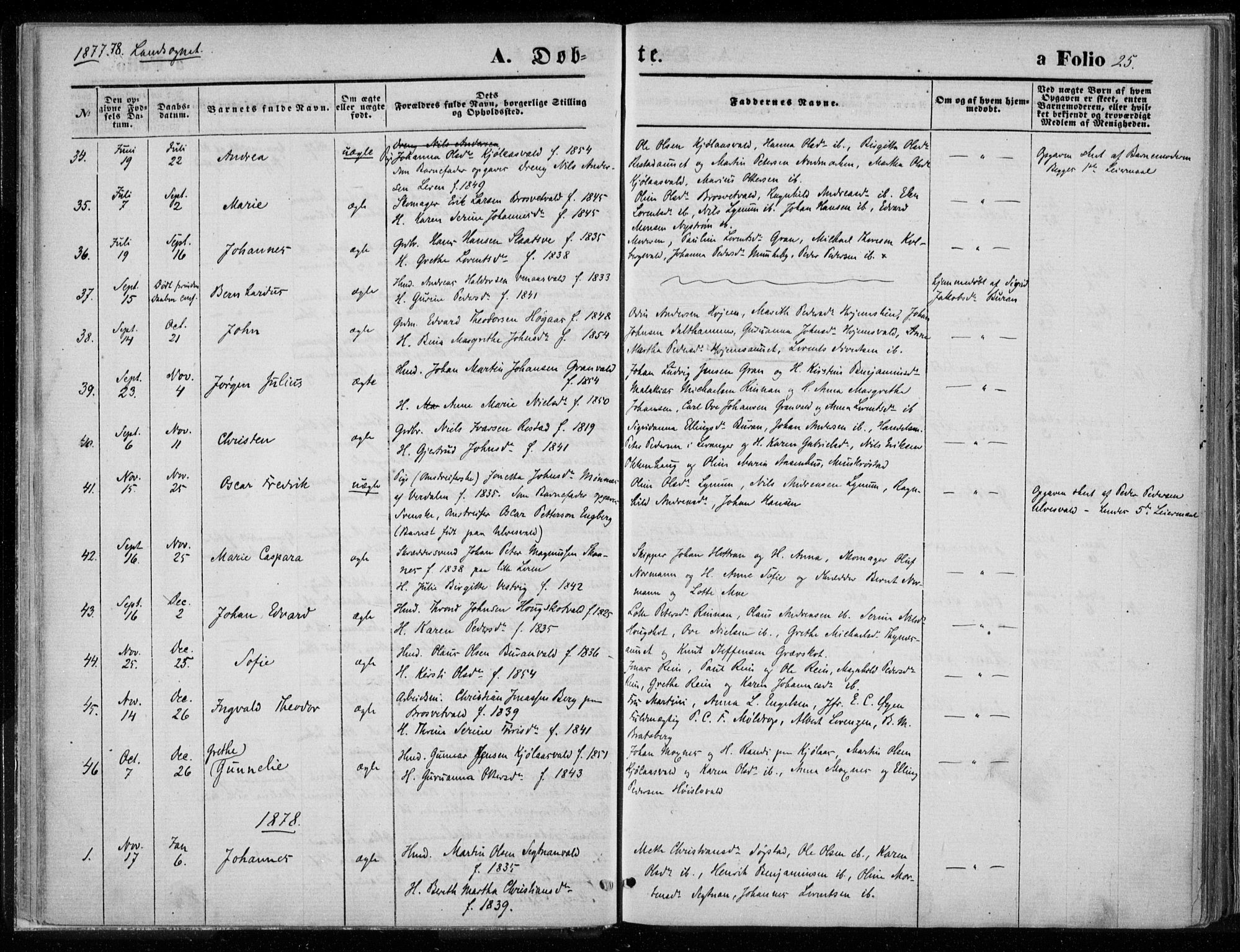 Ministerialprotokoller, klokkerbøker og fødselsregistre - Nord-Trøndelag, AV/SAT-A-1458/720/L0187: Parish register (official) no. 720A04 /2, 1875-1879, p. 25