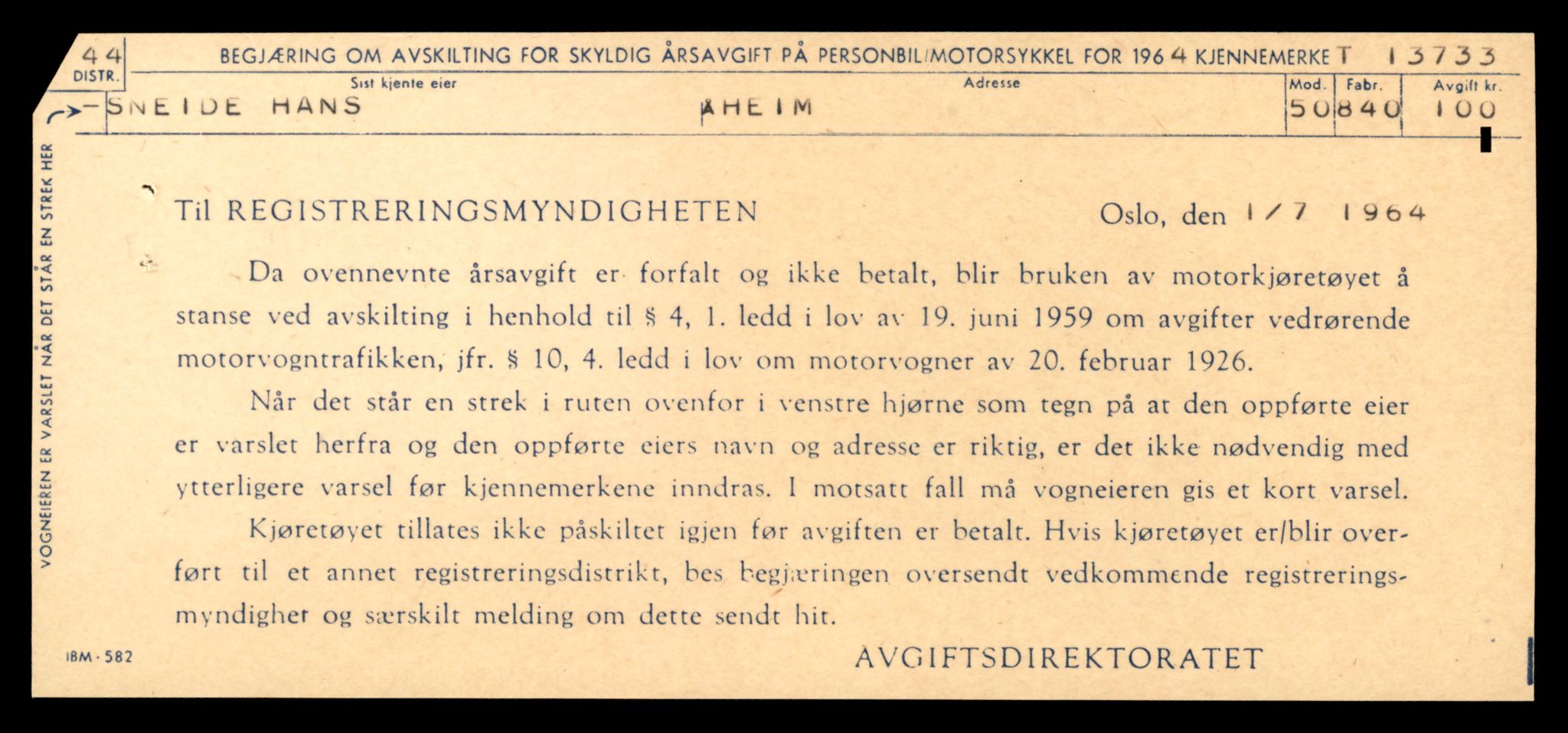 Møre og Romsdal vegkontor - Ålesund trafikkstasjon, AV/SAT-A-4099/F/Fe/L0041: Registreringskort for kjøretøy T 13710 - T 13905, 1927-1998, p. 383