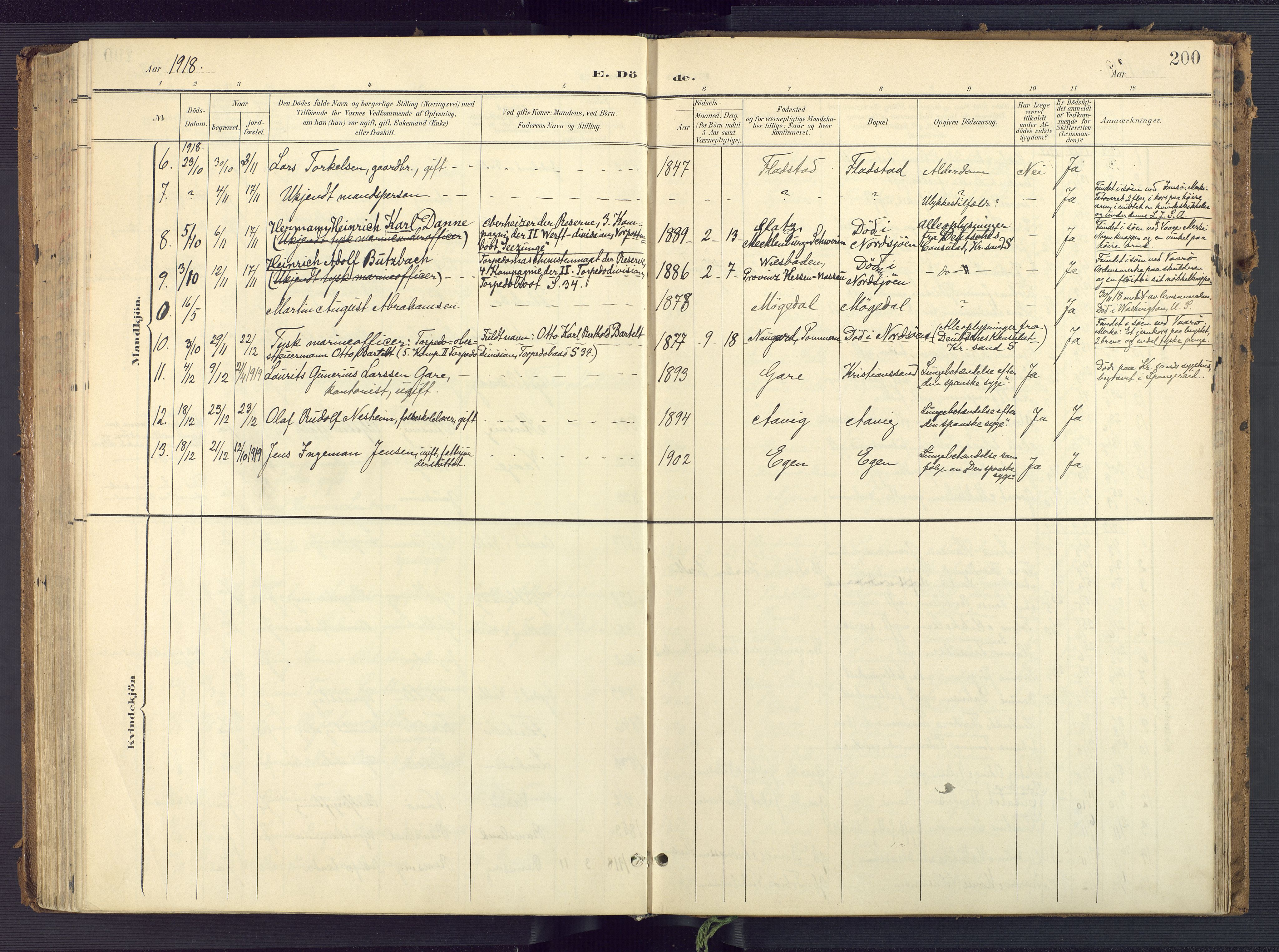 Sør-Audnedal sokneprestkontor, SAK/1111-0039/F/Fa/Faa/L0005: Parish register (official) no. A 5, 1900-1923, p. 200