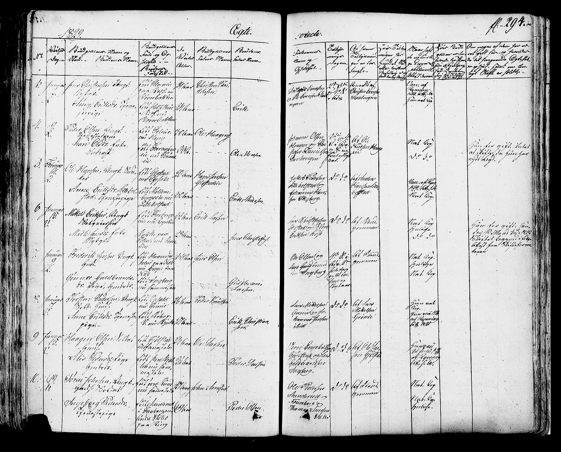 Ringsaker prestekontor, AV/SAH-PREST-014/K/Ka/L0007: Parish register (official) no. 7A, 1826-1837, p. 294