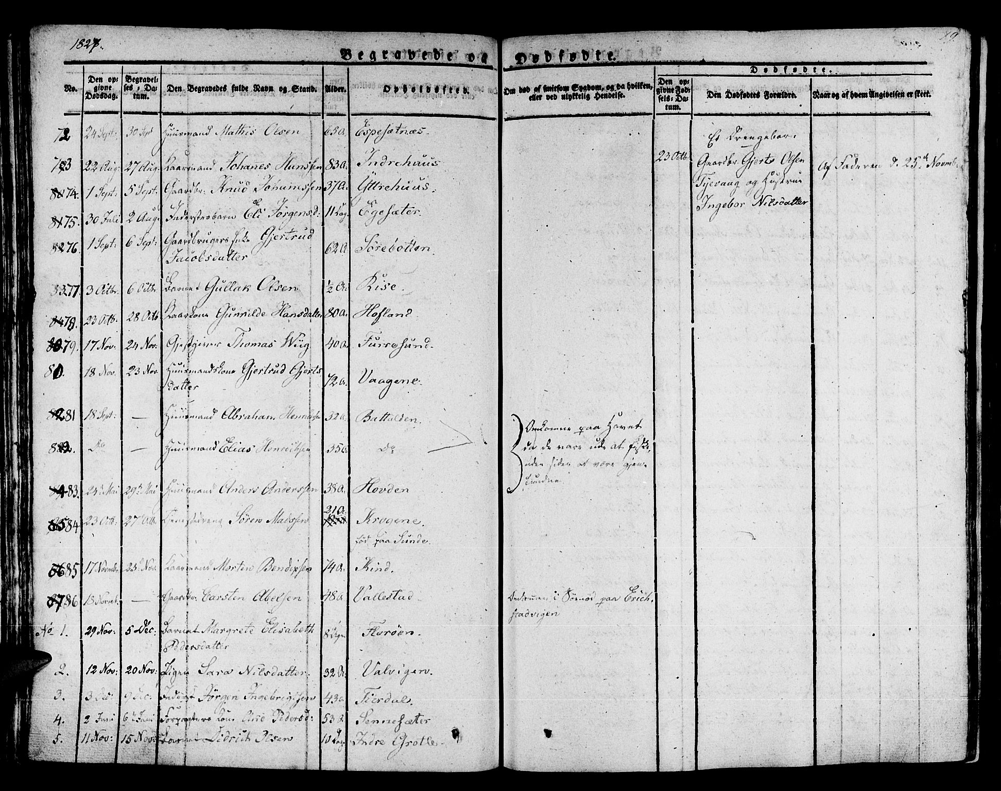 Kinn sokneprestembete, AV/SAB-A-80801/H/Haa/Haaa/L0004/0002: Parish register (official) no. A 4II, 1822-1840, p. 19