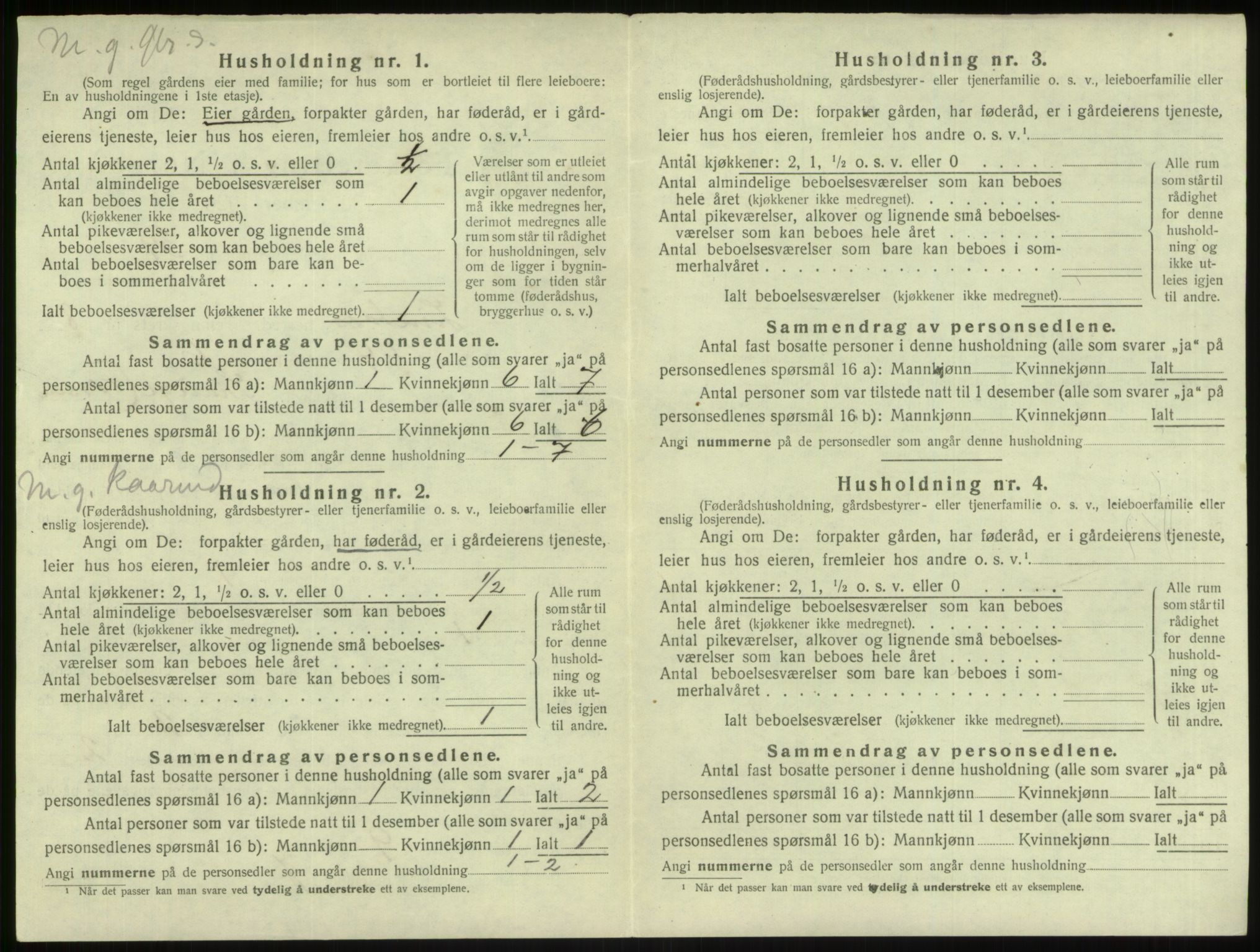 SAB, 1920 census for Lindås, 1920, p. 585