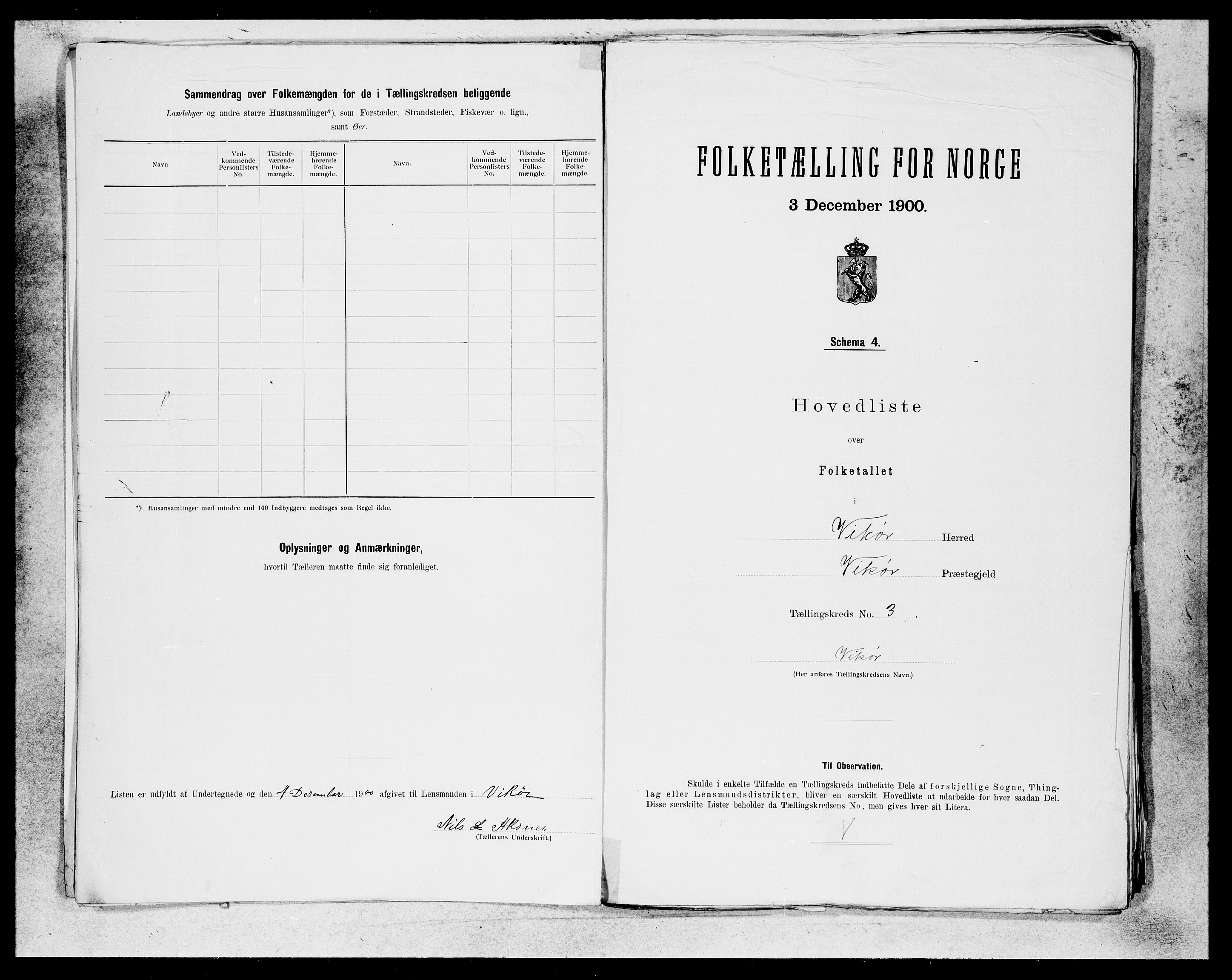 SAB, 1900 census for Kvam, 1900, p. 5