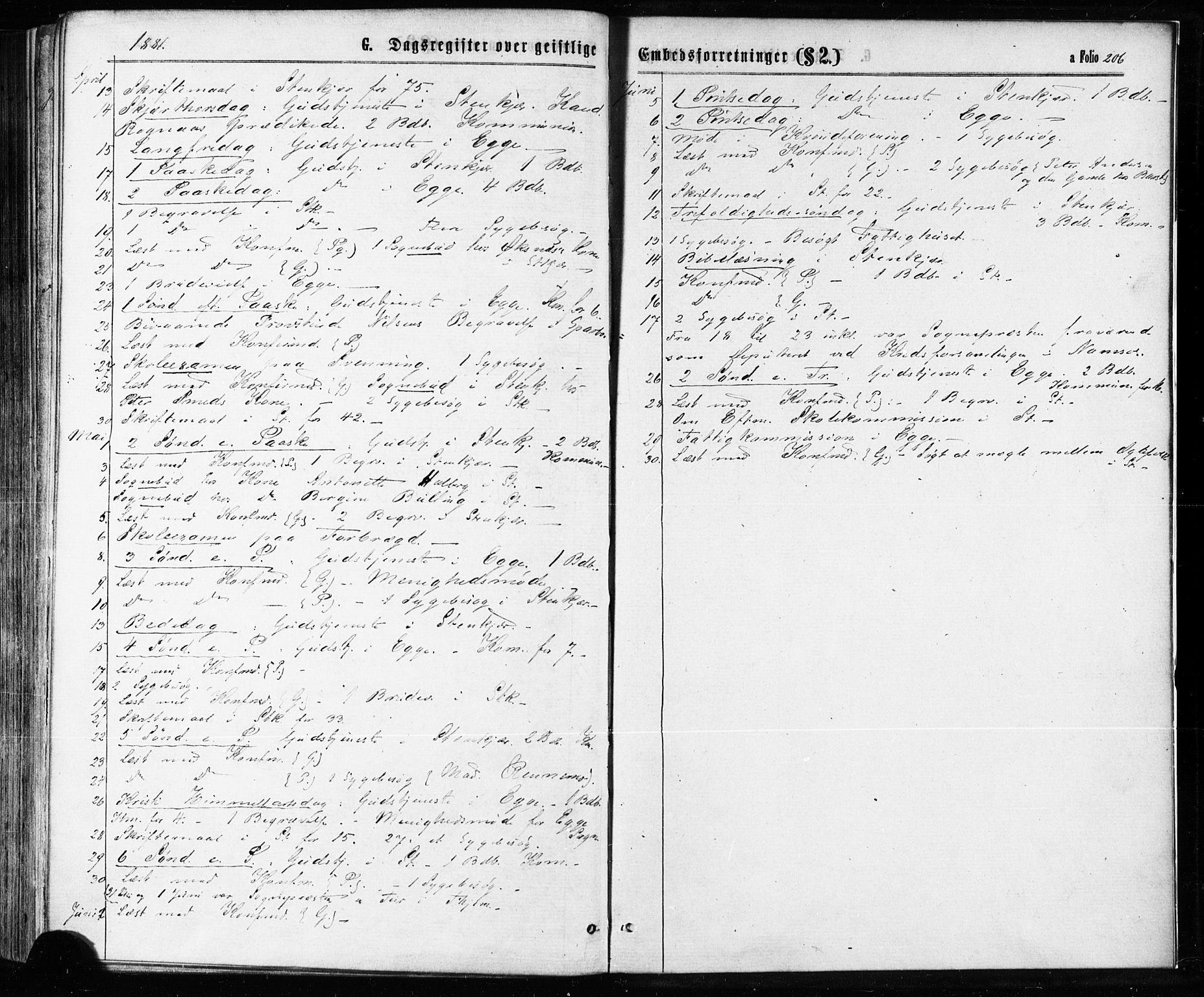 Ministerialprotokoller, klokkerbøker og fødselsregistre - Nord-Trøndelag, SAT/A-1458/739/L0370: Parish register (official) no. 739A02, 1868-1881, p. 206