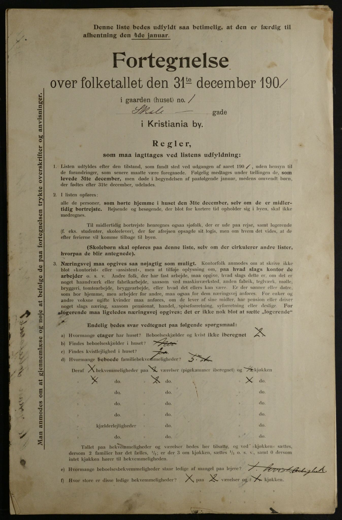 OBA, Municipal Census 1901 for Kristiania, 1901, p. 14816