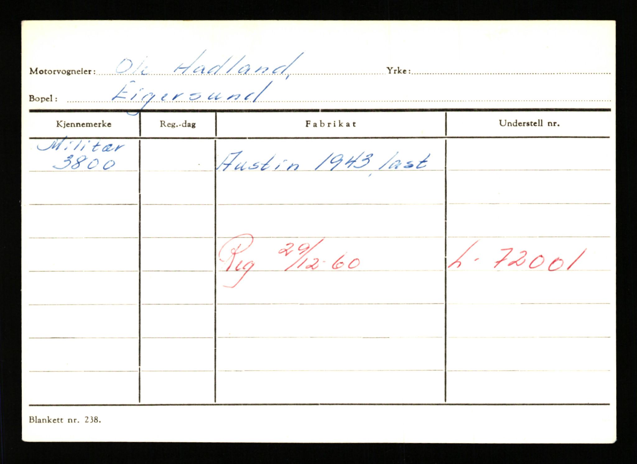 Stavanger trafikkstasjon, SAST/A-101942/0/G/L0001: Registreringsnummer: 0 - 5782, 1930-1971, p. 2367