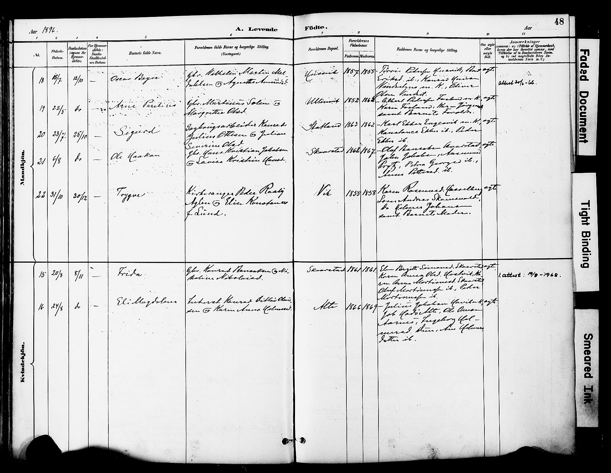 Ministerialprotokoller, klokkerbøker og fødselsregistre - Nord-Trøndelag, AV/SAT-A-1458/774/L0628: Parish register (official) no. 774A02, 1887-1903, p. 48