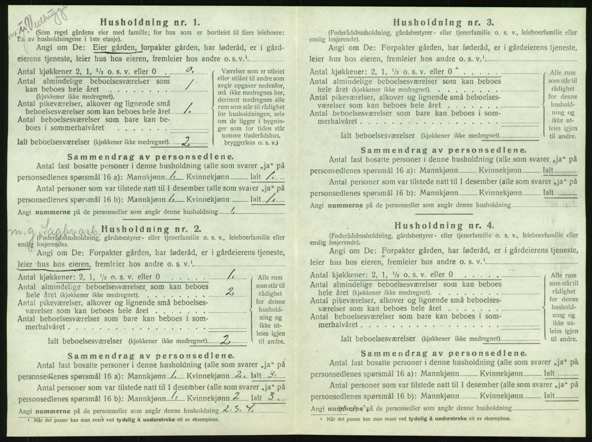 SAT, 1920 census for Klinga, 1920, p. 690