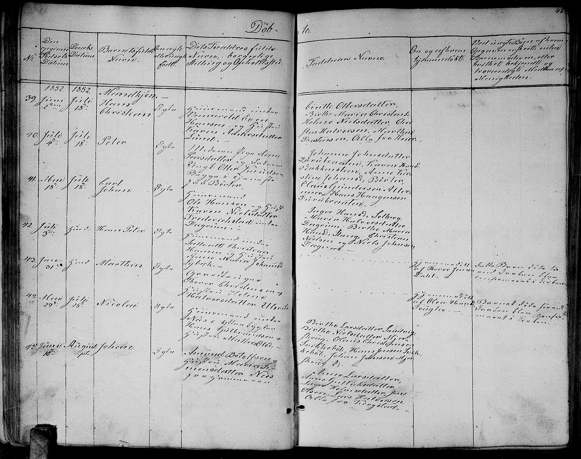 Enebakk prestekontor Kirkebøker, AV/SAO-A-10171c/G/Ga/L0004: Parish register (copy) no. I 4, 1850-1866, p. 48