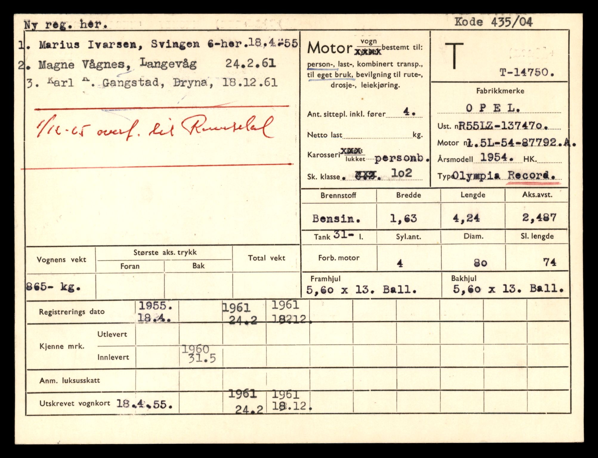 Møre og Romsdal vegkontor - Ålesund trafikkstasjon, AV/SAT-A-4099/F/Fe/L0048: Registreringskort for kjøretøy T 14721 - T 14863, 1927-1998, p. 1020