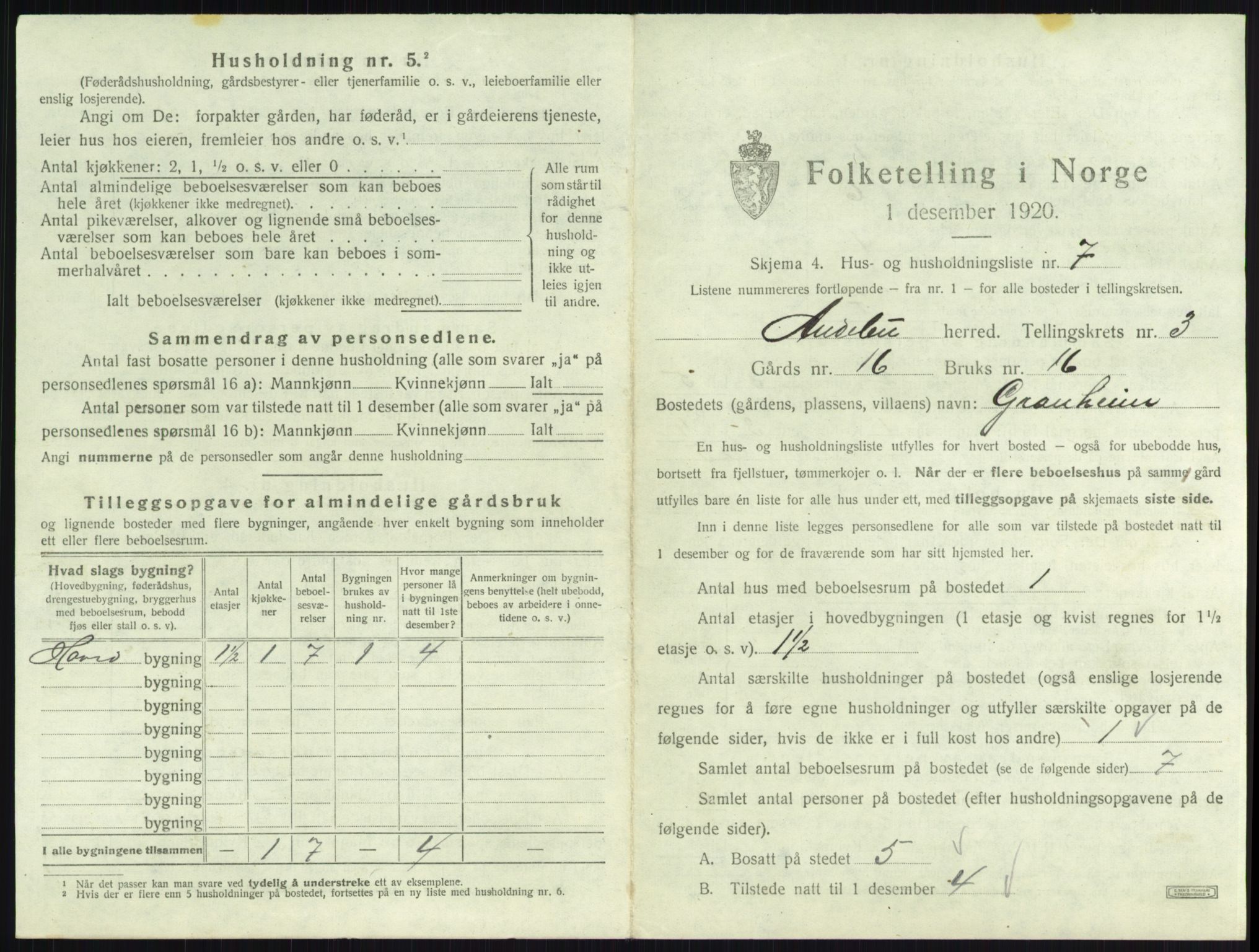 SAKO, 1920 census for Andebu, 1920, p. 193