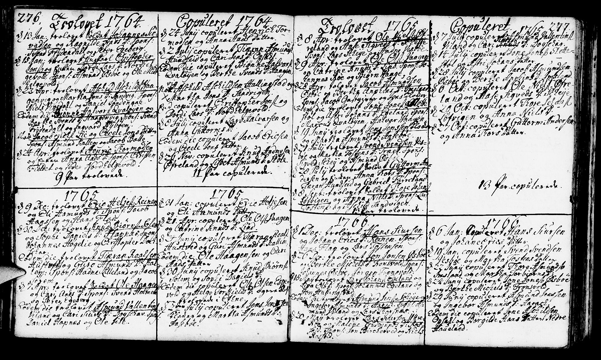 Vikedal sokneprestkontor, AV/SAST-A-101840/01/IV: Parish register (official) no. A 1, 1737-1778, p. 276-277