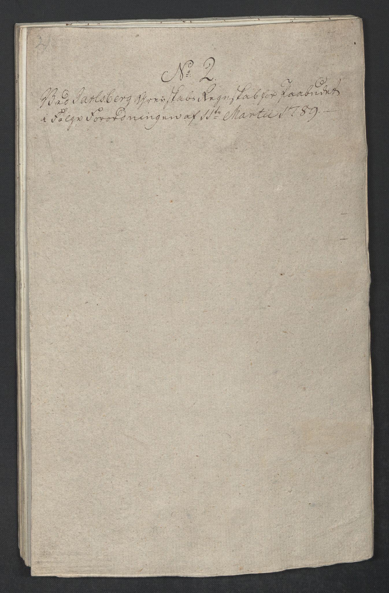 Rentekammeret inntil 1814, Reviderte regnskaper, Mindre regnskaper, RA/EA-4068/Rf/Rfe/L0017: Inderøy fogderi, Jarlsberg grevskap, 1789, p. 395
