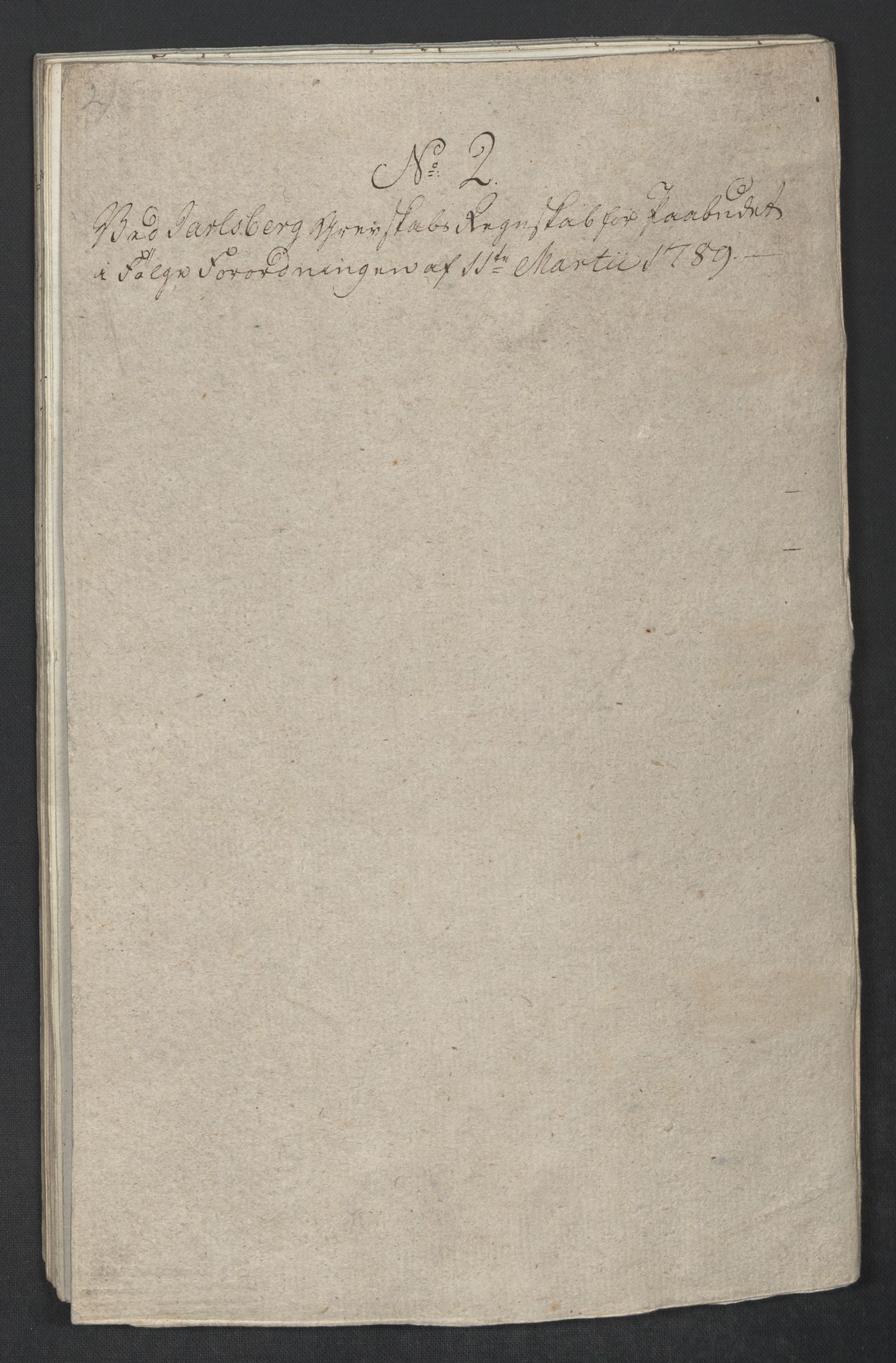 Rentekammeret inntil 1814, Reviderte regnskaper, Mindre regnskaper, AV/RA-EA-4068/Rf/Rfe/L0017: Inderøy fogderi, Jarlsberg grevskap, 1789, p. 395