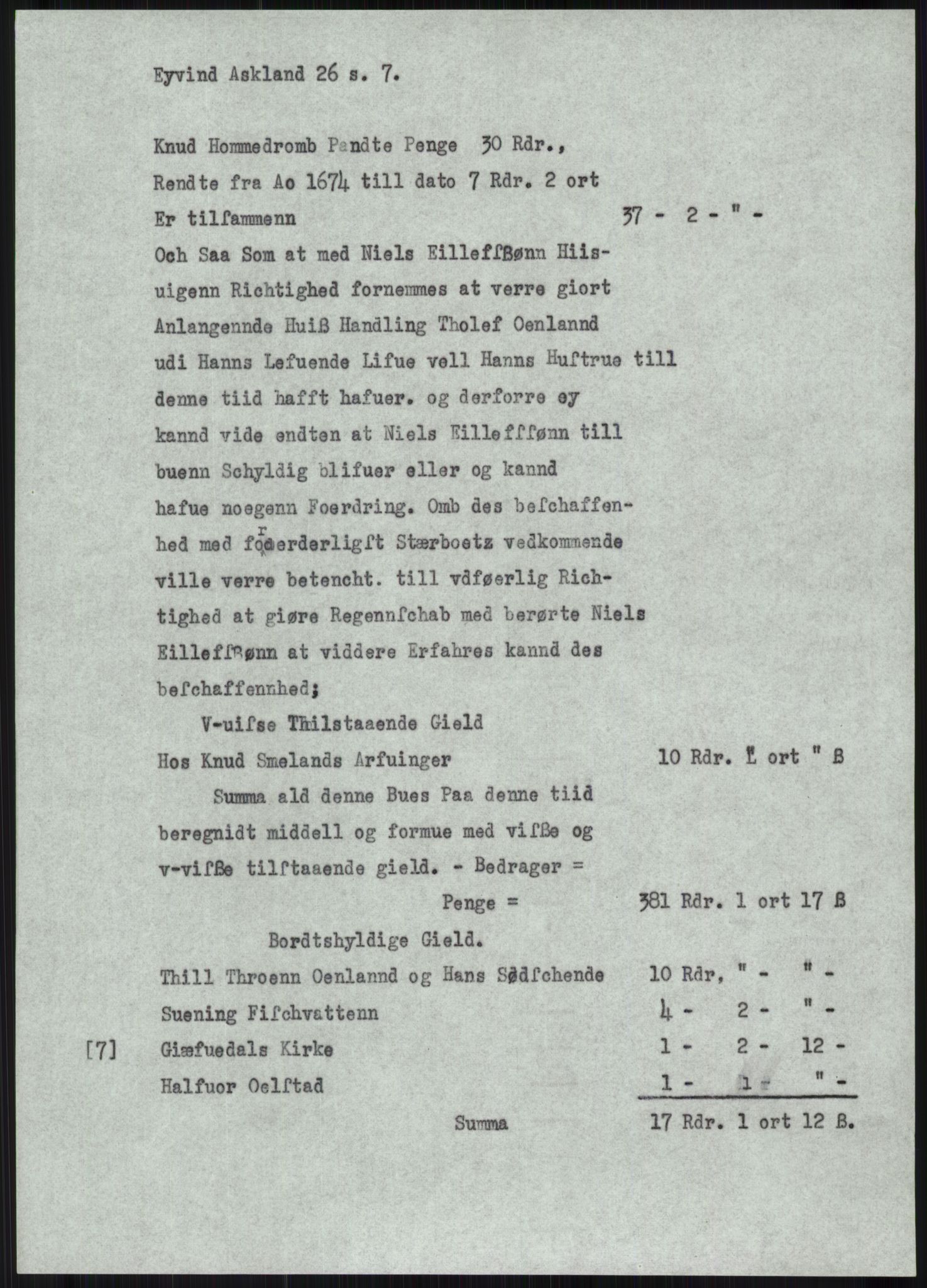 Samlinger til kildeutgivelse, Diplomavskriftsamlingen, AV/RA-EA-4053/H/Ha, p. 292