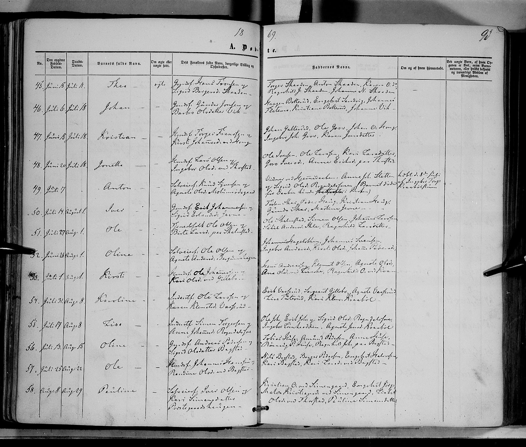 Øyer prestekontor, AV/SAH-PREST-084/H/Ha/Haa/L0006: Parish register (official) no. 6, 1858-1874, p. 93