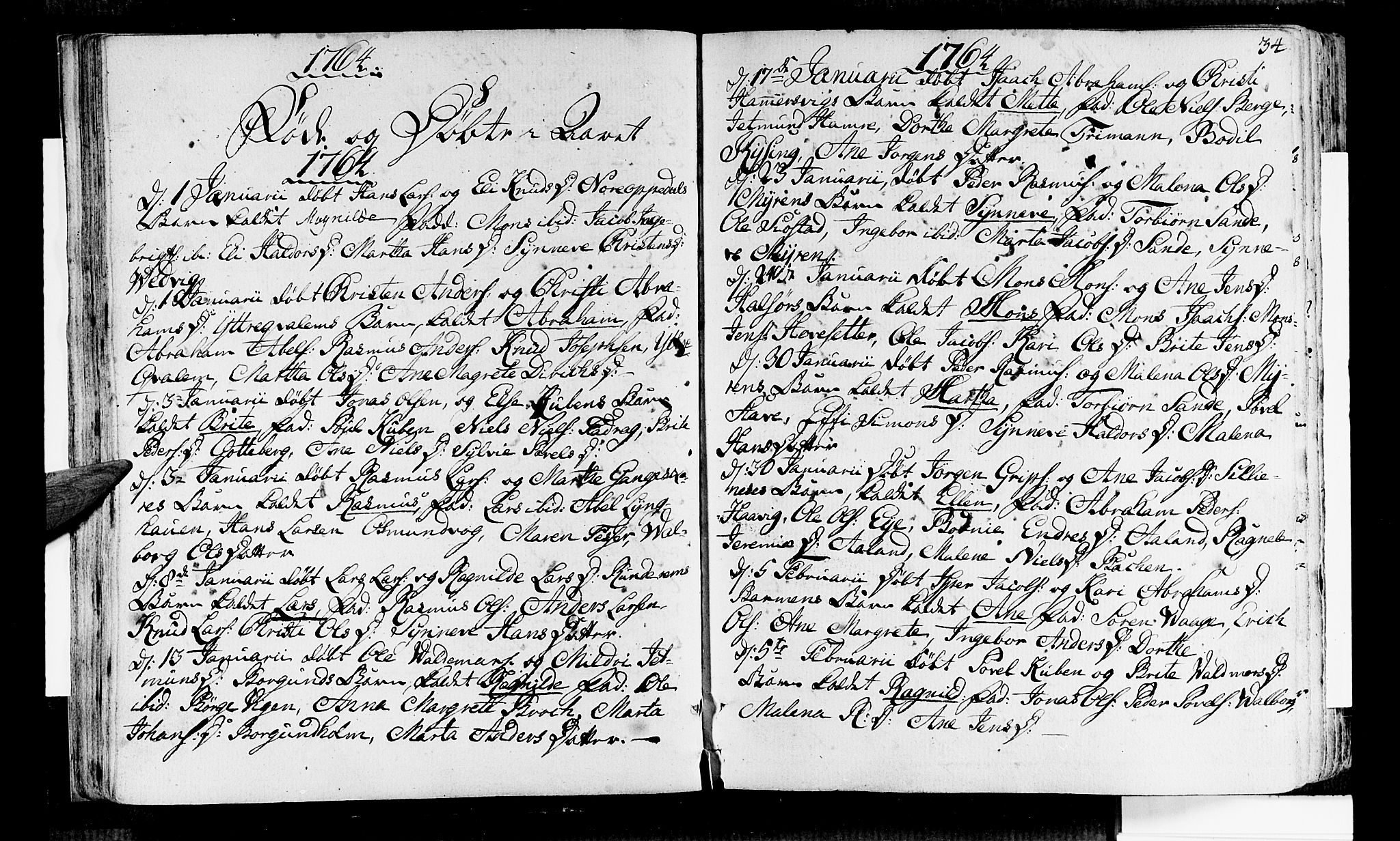 Selje sokneprestembete, SAB/A-99938/H/Ha/Haa/Haaa: Parish register (official) no. A 5, 1760-1782, p. 34