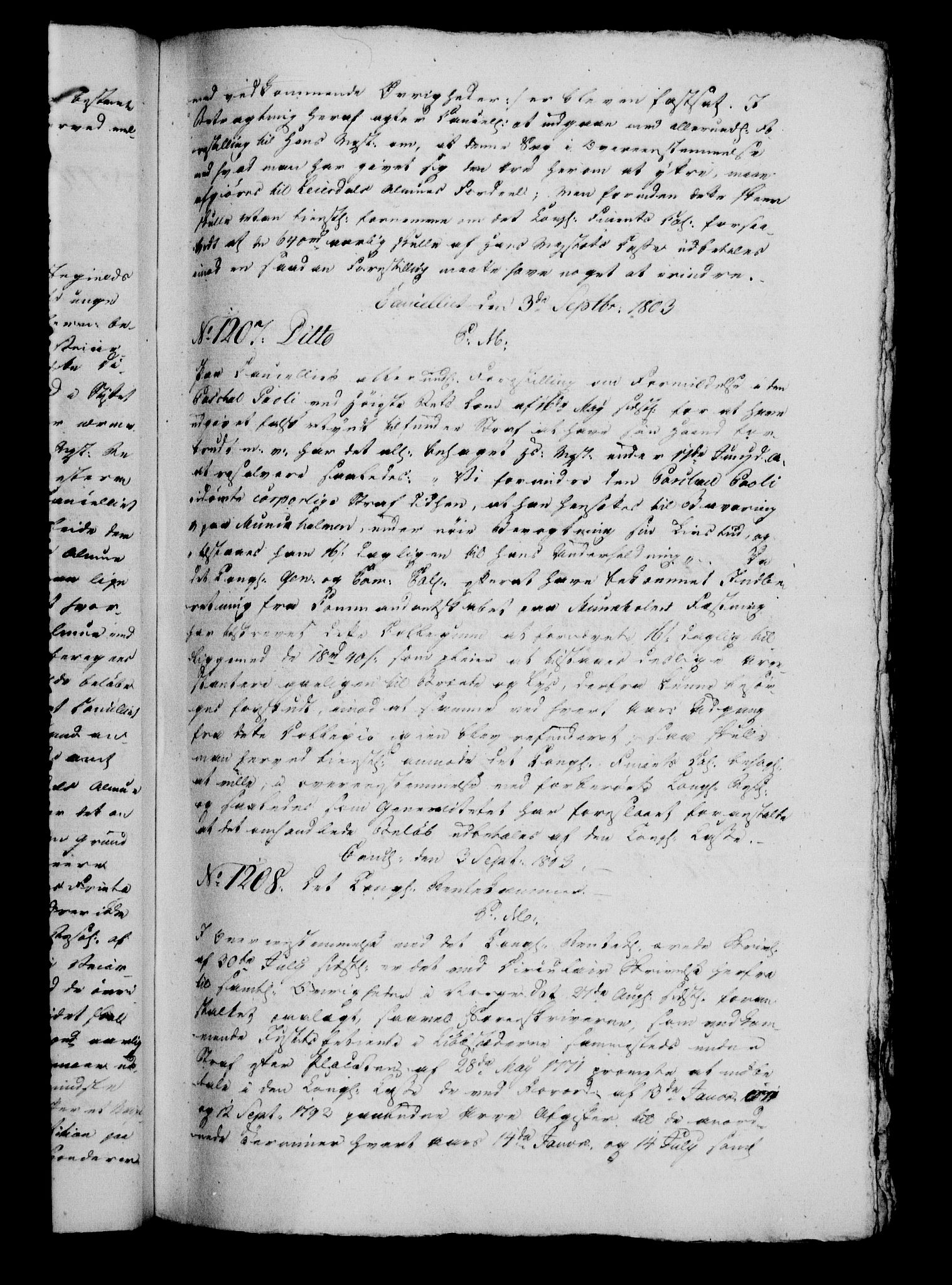 Danske Kanselli 1800-1814, AV/RA-EA-3024/H/Hg/Hga/Hgaa/L0008: Brevbok, 1803