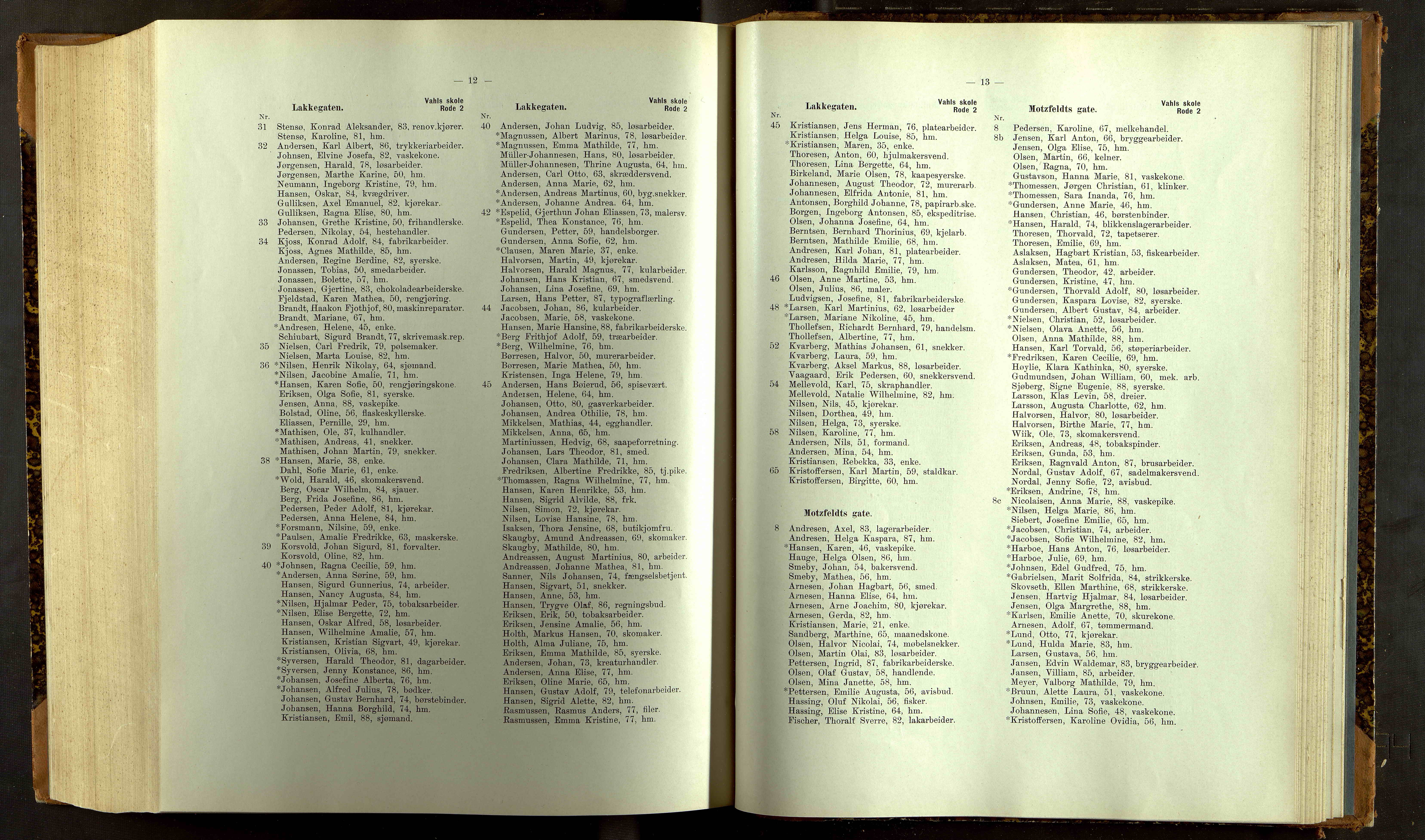 Folkeregisteret ( Valgstyret ), OBA/A-20059, 1913, p. 12012-12013