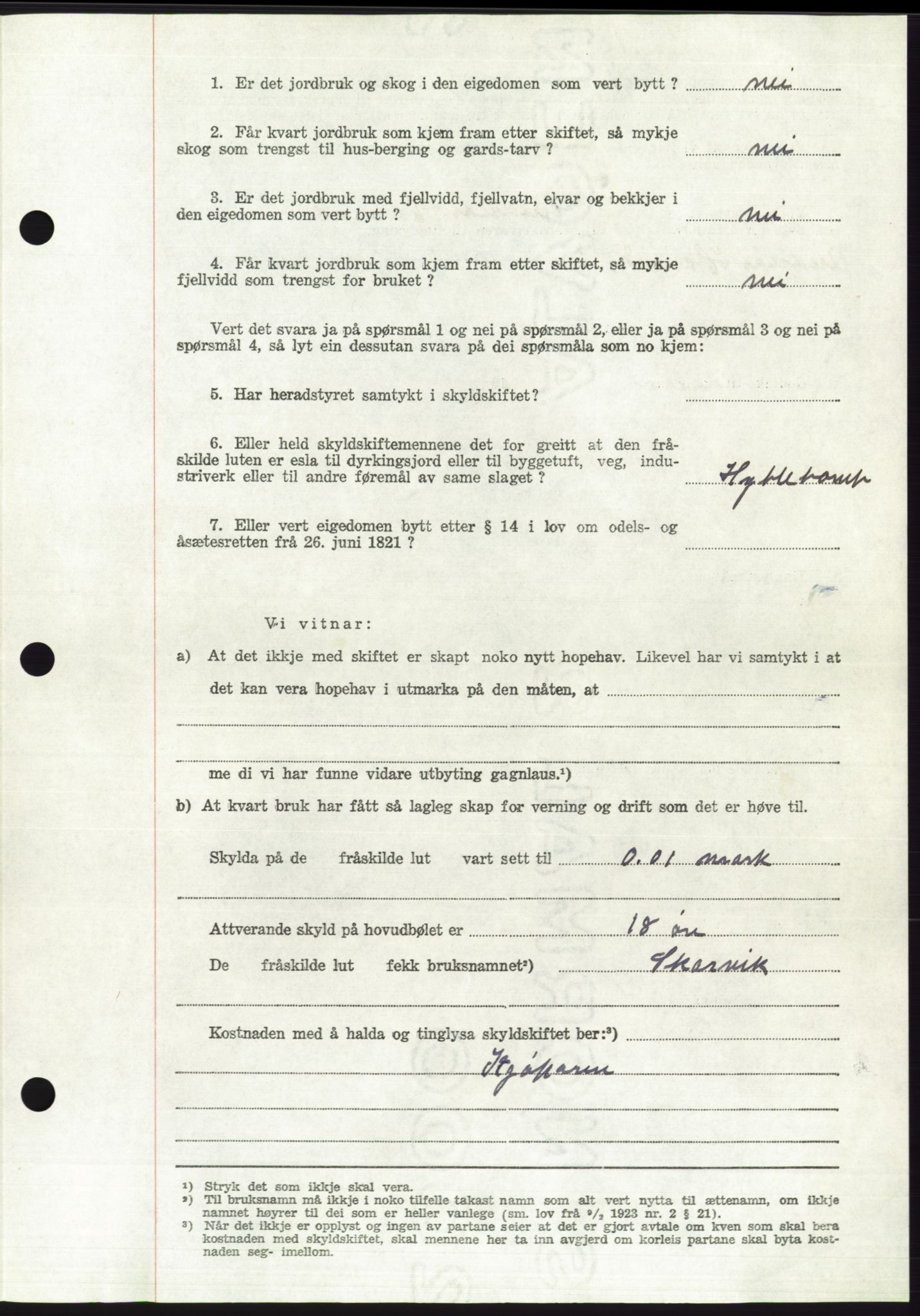 Søre Sunnmøre sorenskriveri, AV/SAT-A-4122/1/2/2C/L0110: Mortgage book no. 36A, 1958-1958, Diary no: : 1832/1958