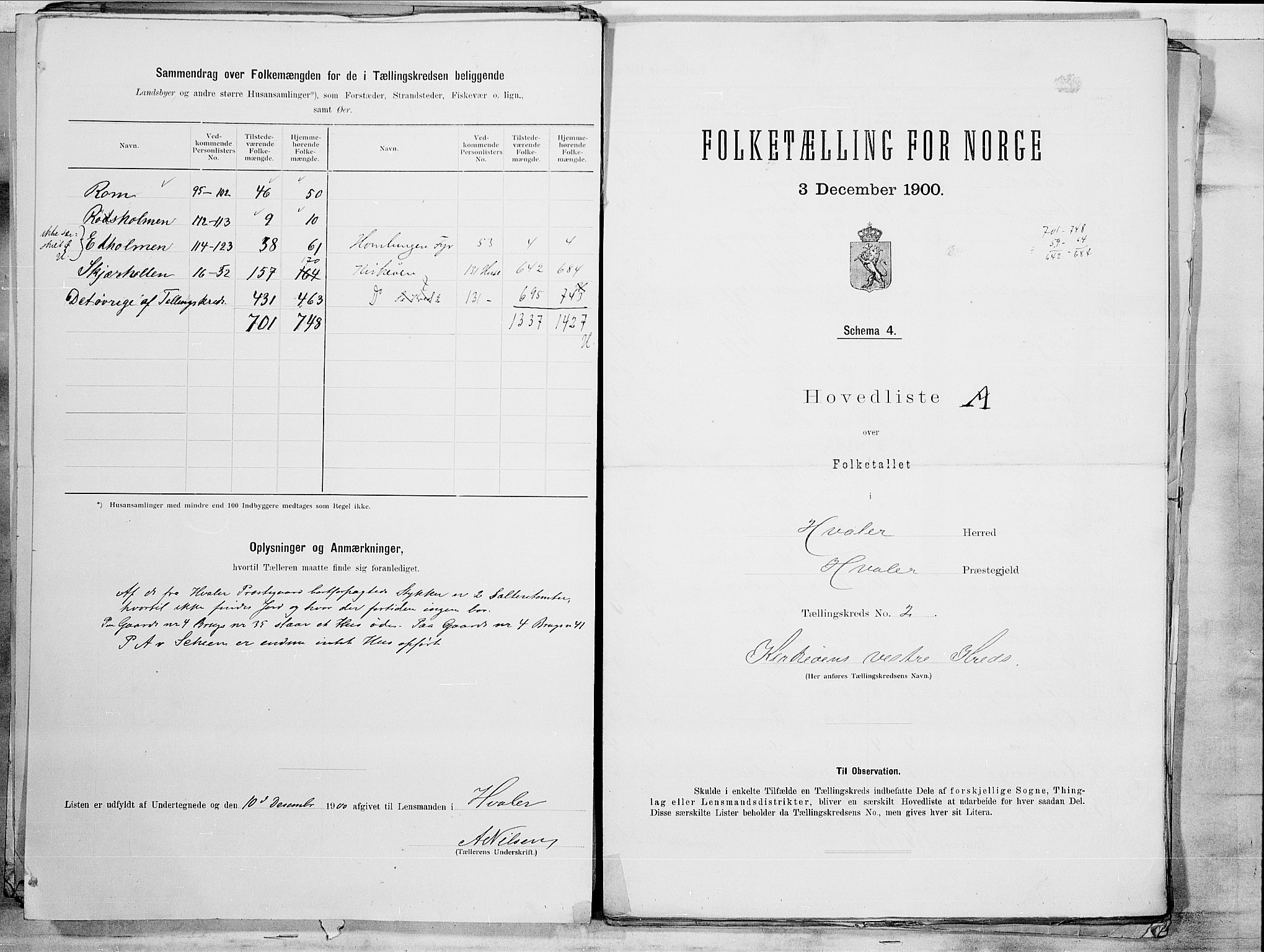 SAO, 1900 census for Hvaler, 1900, p. 8