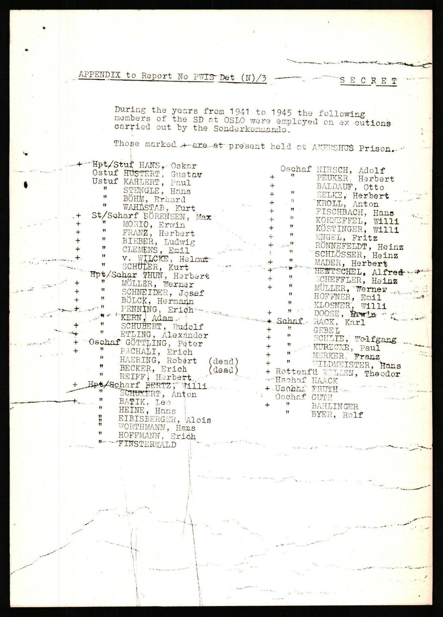 Forsvaret, Forsvarets overkommando II, AV/RA-RAFA-3915/D/Db/L0018: CI Questionaires. Tyske okkupasjonsstyrker i Norge. Tyskere., 1945-1946, p. 323
