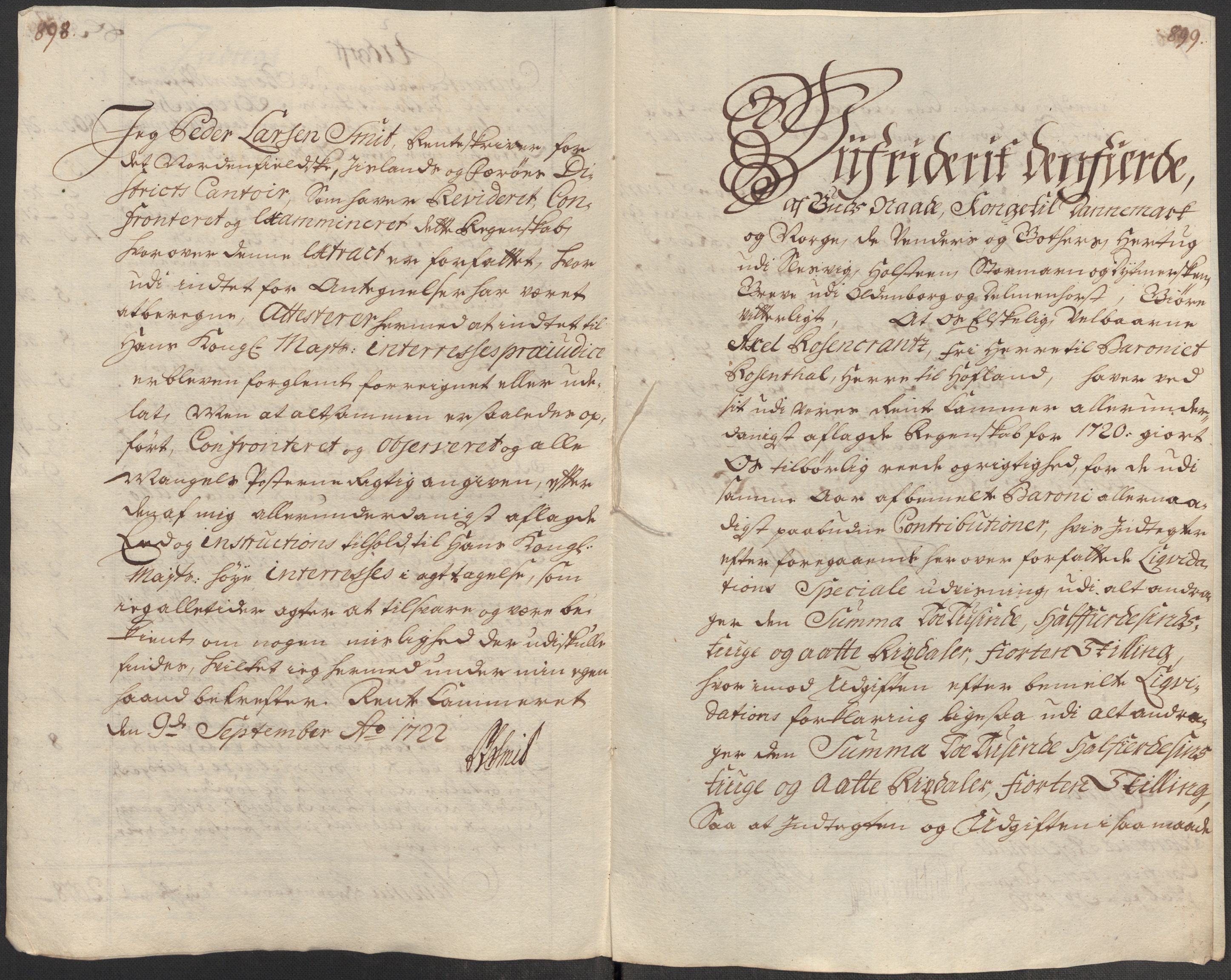 Rentekammeret inntil 1814, Reviderte regnskaper, Fogderegnskap, RA/EA-4092/R49/L3140: Fogderegnskap Rosendal Baroni, 1718-1720, p. 195
