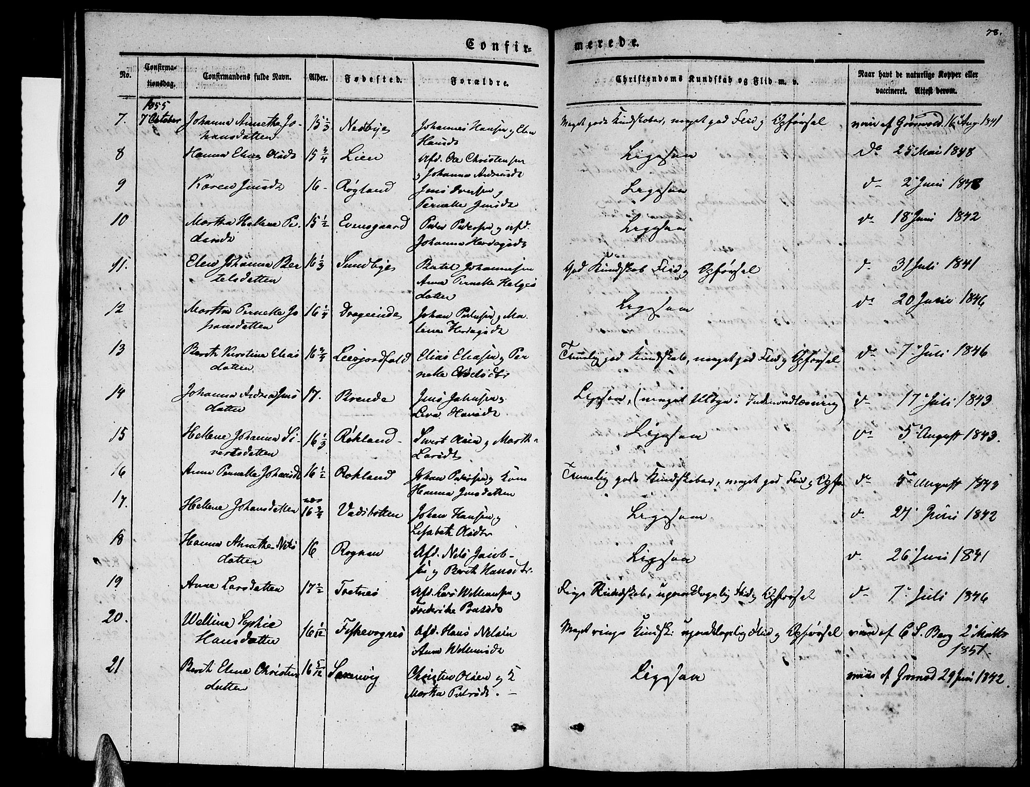 Ministerialprotokoller, klokkerbøker og fødselsregistre - Nordland, AV/SAT-A-1459/847/L0678: Parish register (copy) no. 847C06, 1854-1870, p. 78