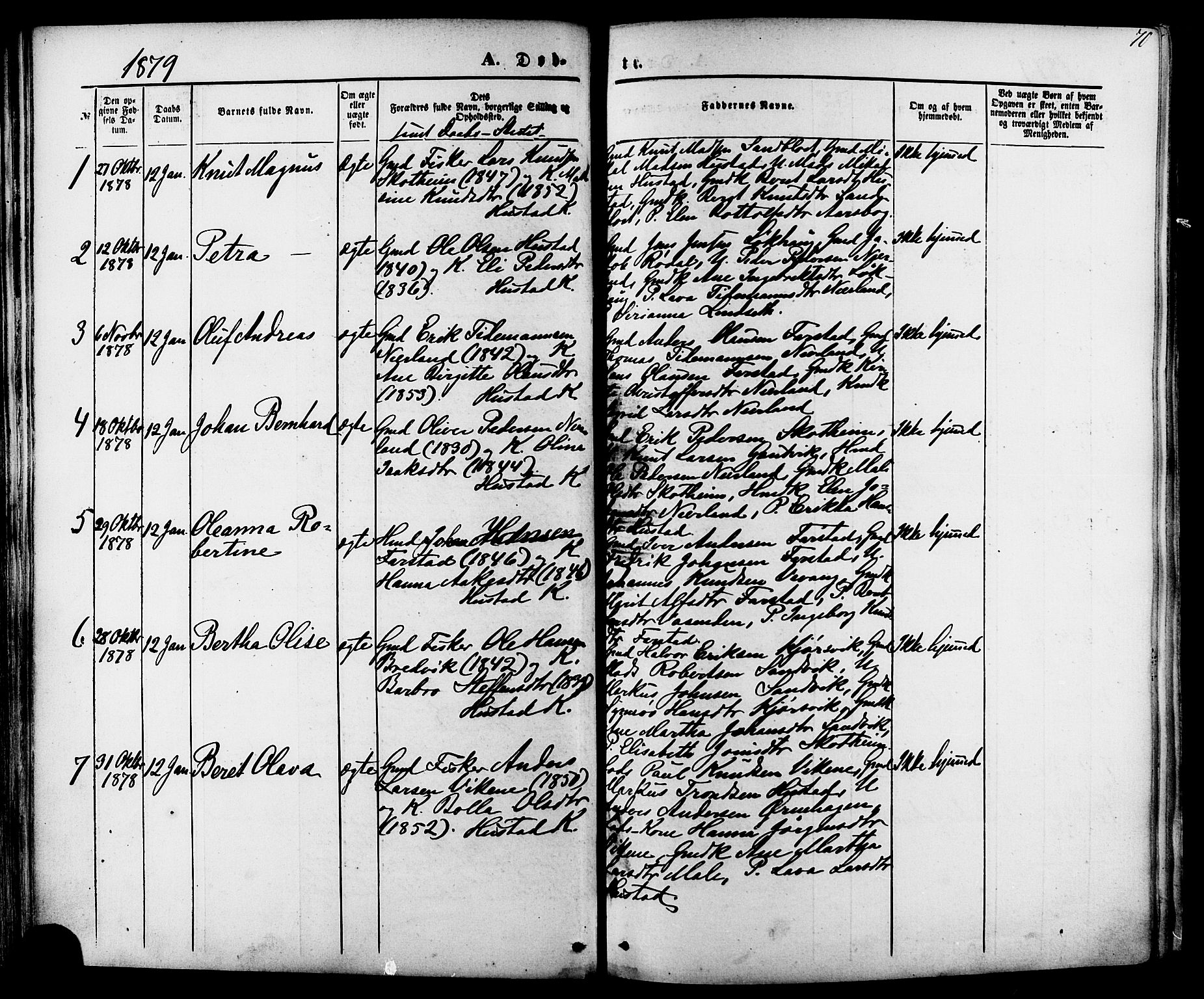 Ministerialprotokoller, klokkerbøker og fødselsregistre - Møre og Romsdal, AV/SAT-A-1454/566/L0768: Parish register (official) no. 566A07, 1869-1881, p. 70