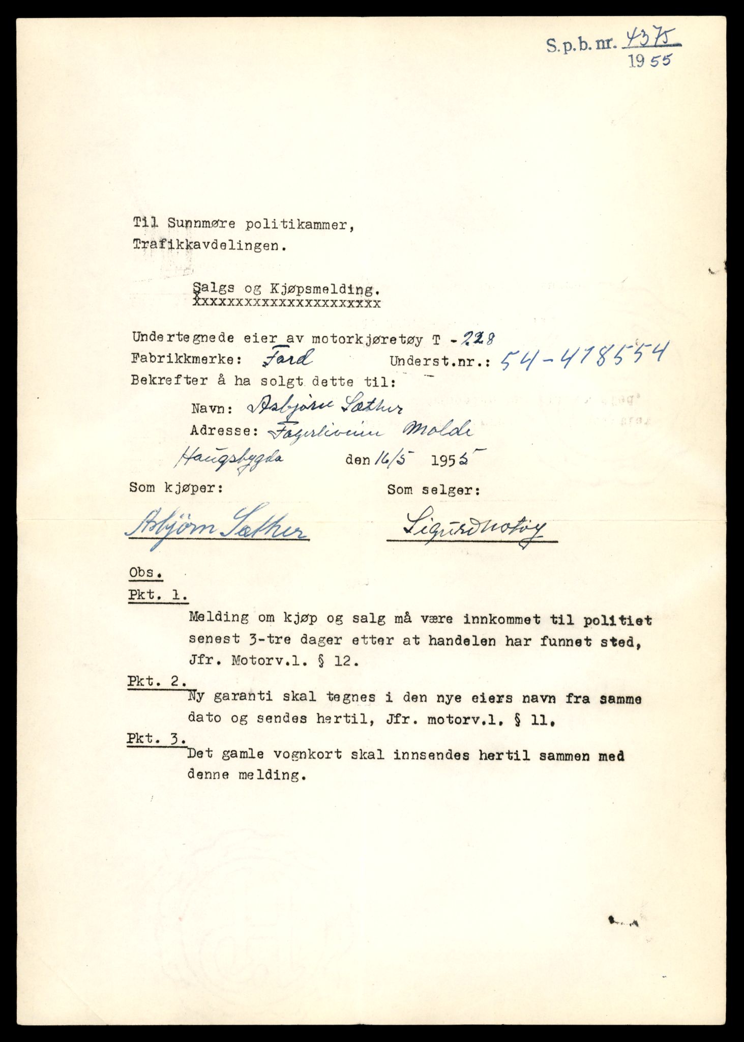 Møre og Romsdal vegkontor - Ålesund trafikkstasjon, SAT/A-4099/F/Fe/L0002: Registreringskort for kjøretøy T 128 - T 231, 1927-1998, p. 2906