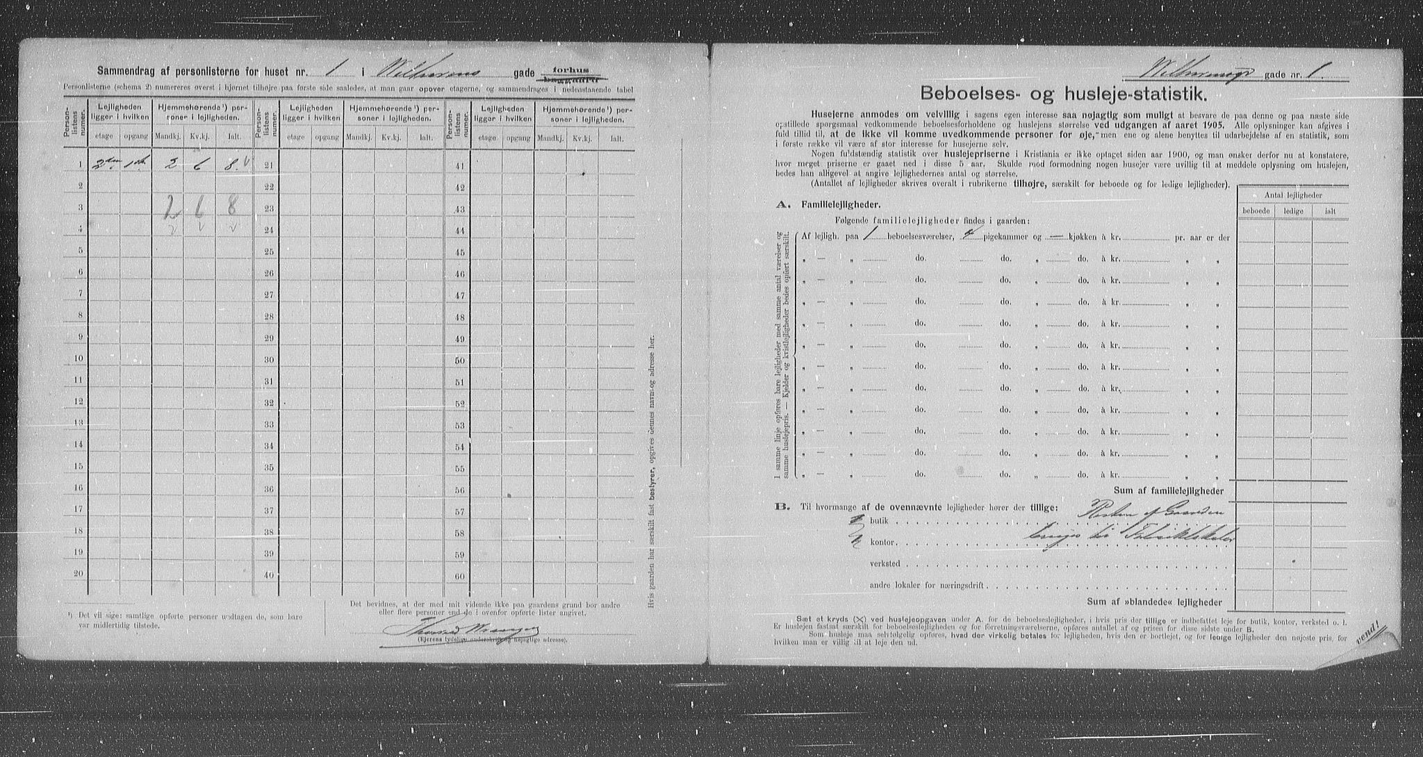 OBA, Municipal Census 1905 for Kristiania, 1905, p. 66942