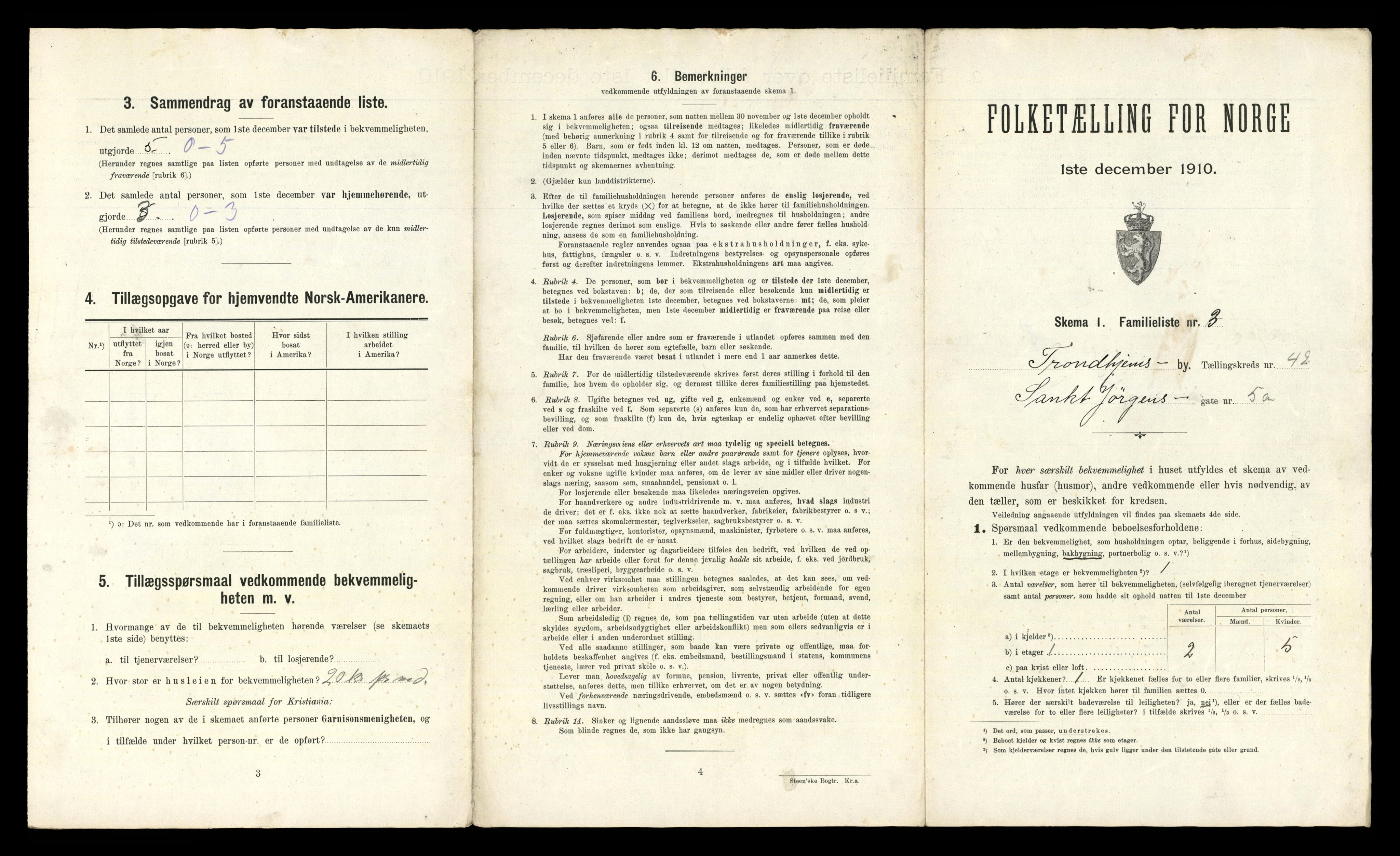 RA, 1910 census for Trondheim, 1910, p. 11119